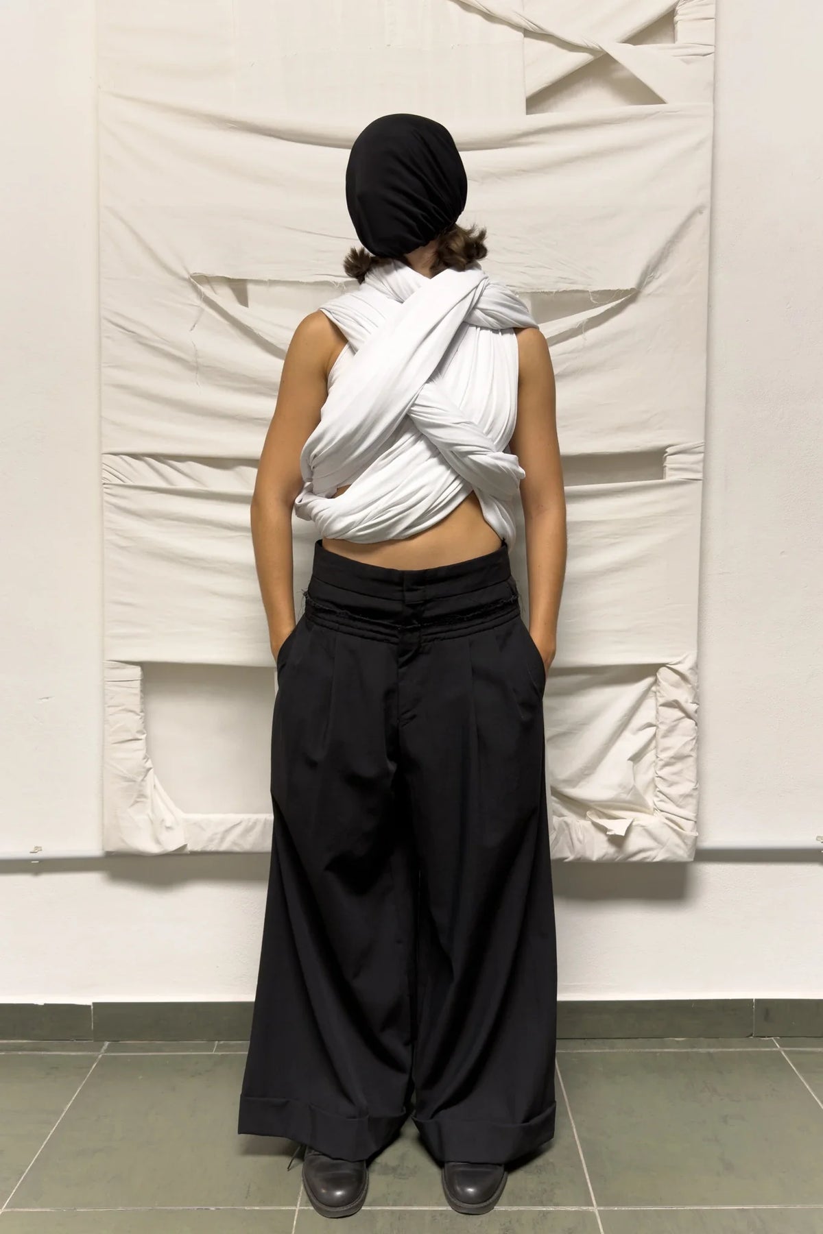 Comme des garçons s/s 2002 deconstructed wide pants