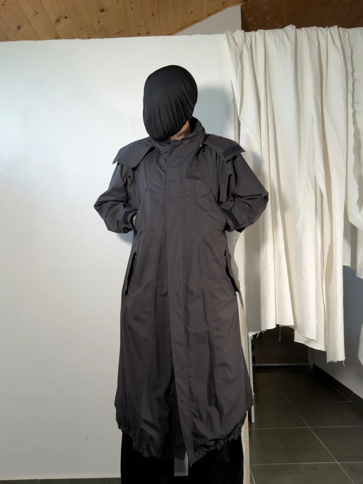 Issey miyake men s/s 2013 parachute coat
