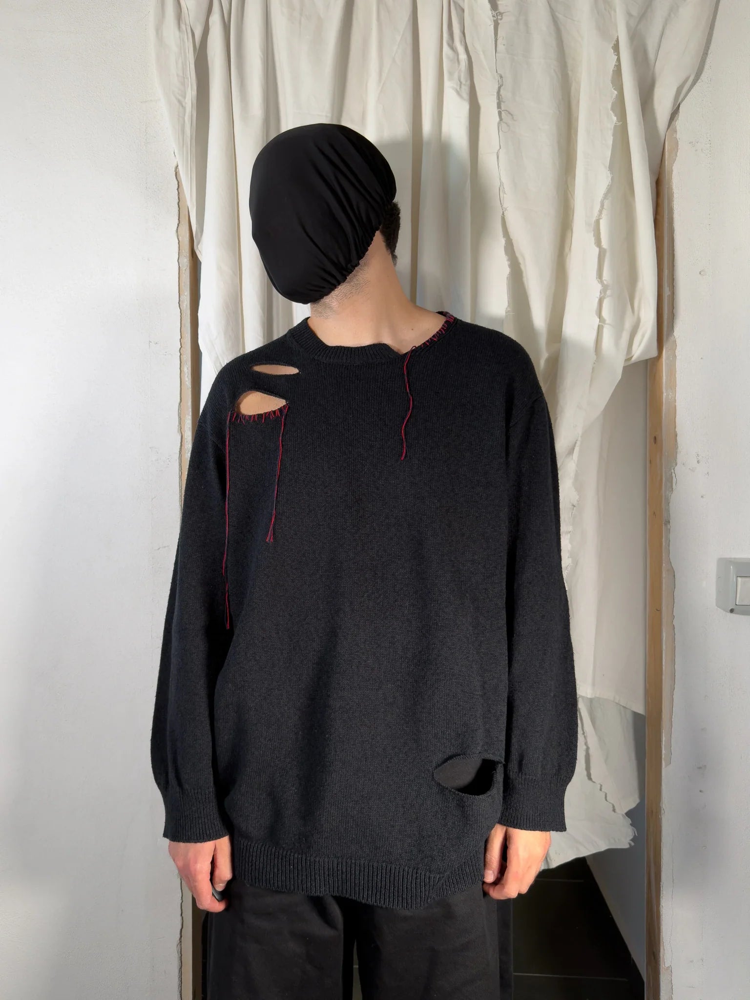 Yohji yamamoto pour homme s/s 2023 distressed knitwear