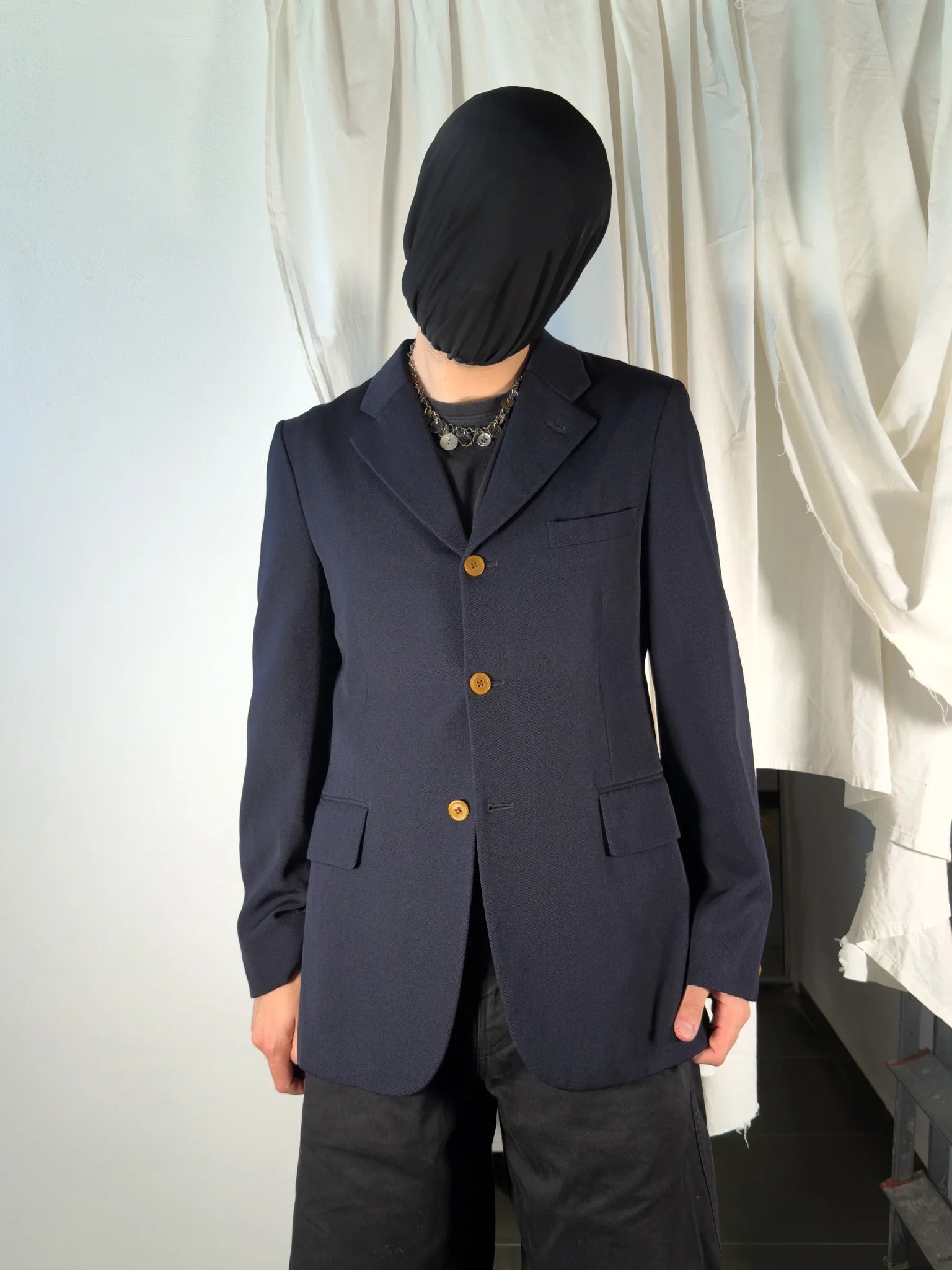 Comme des garçons homme plus a/w 2002 orange buttons jacket