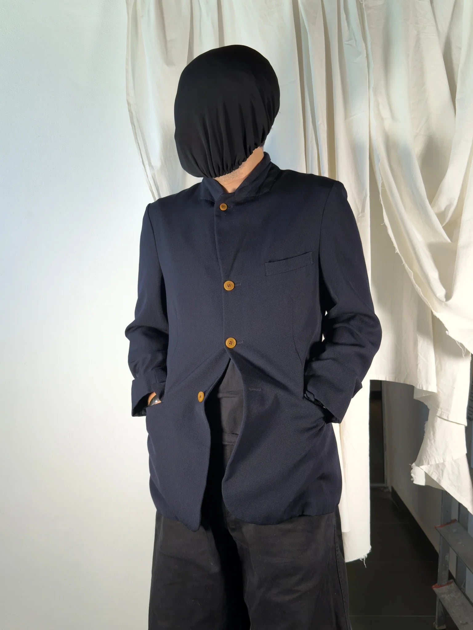 Comme des garçons homme plus a/w 2002 orange buttons jacket