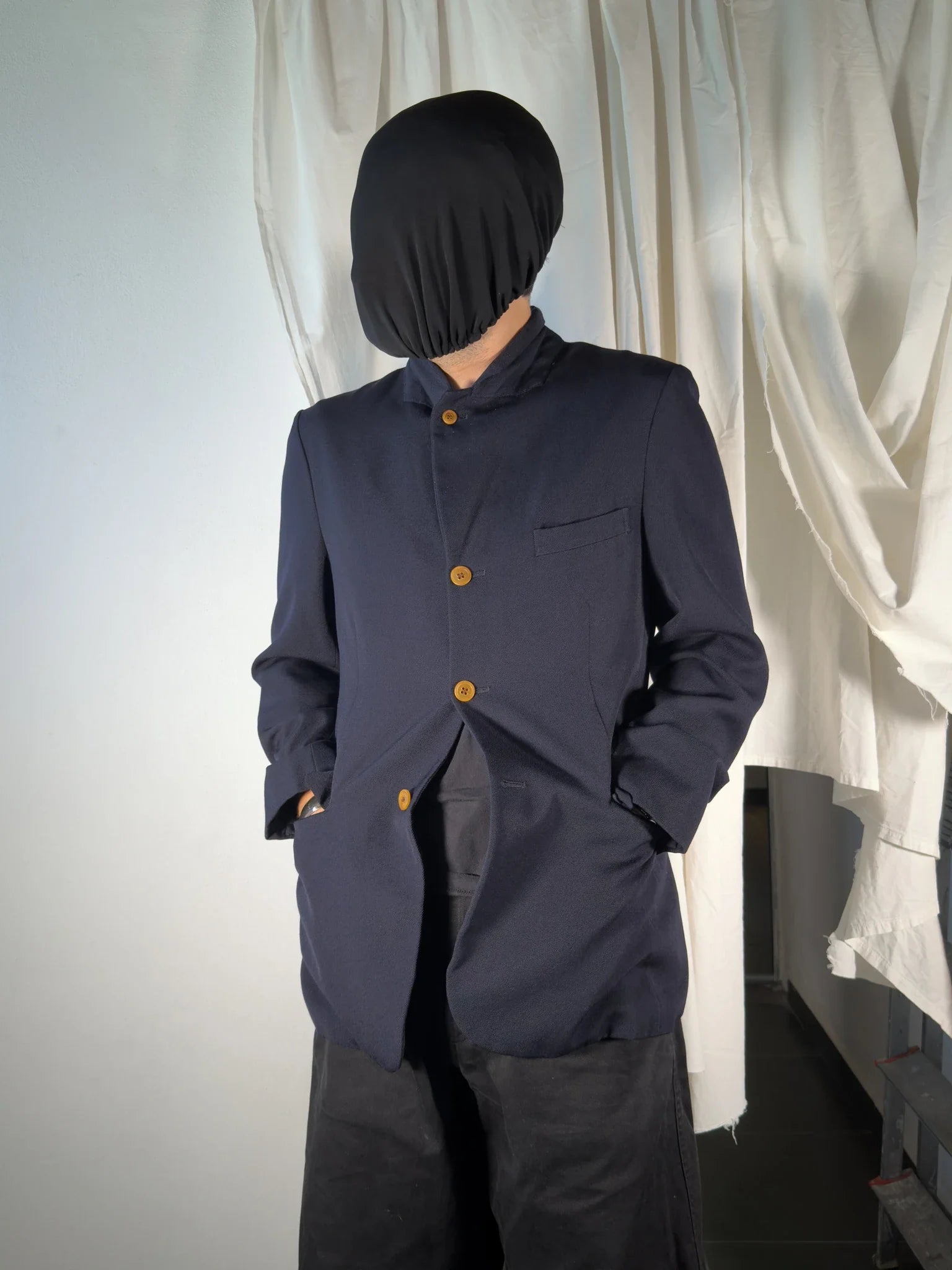 Comme des garçons homme plus a/w 2002 orange buttons jacket