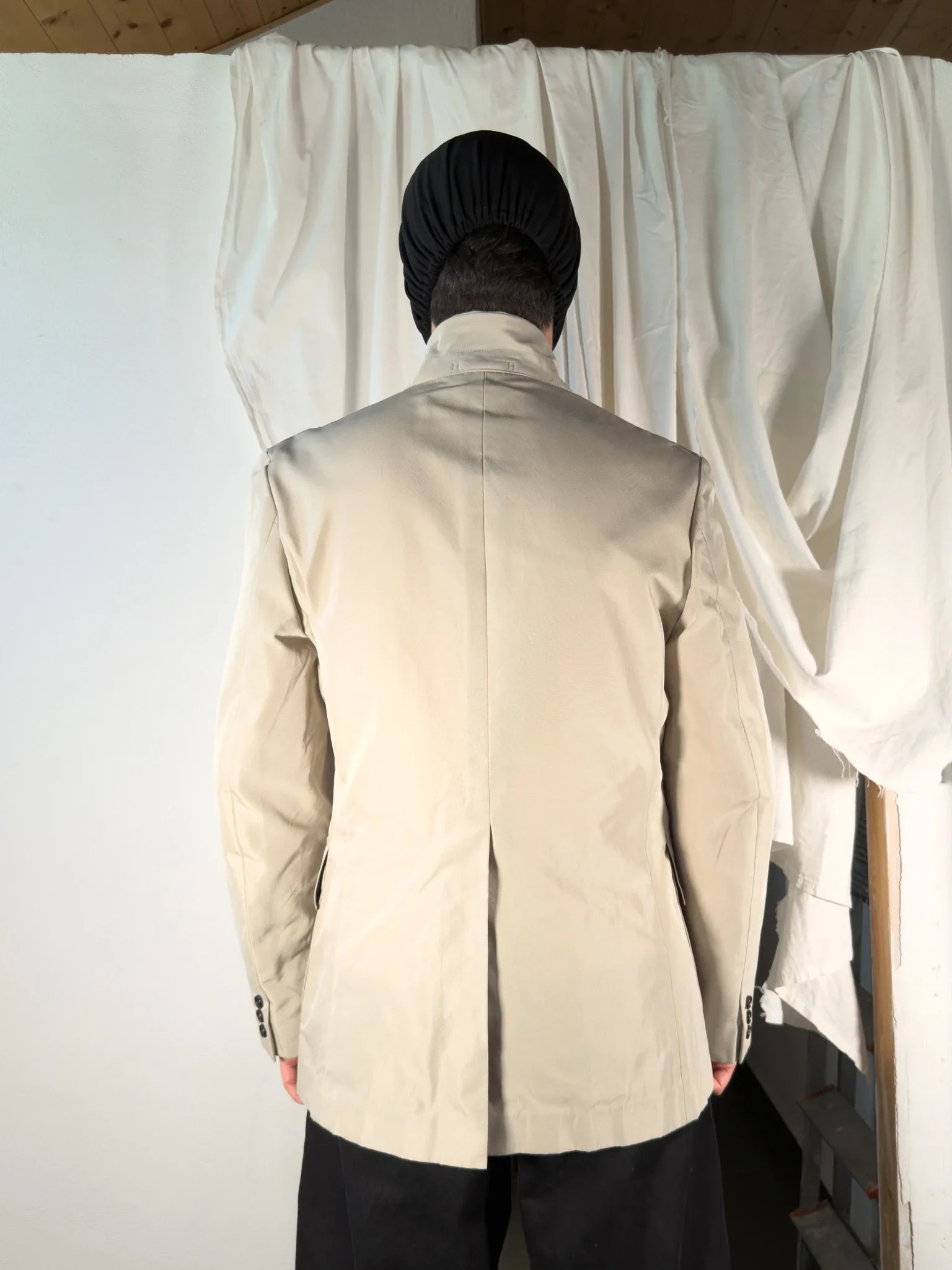 Comme des garçons homme plus s/s 2003 asymmetrical zip jacket