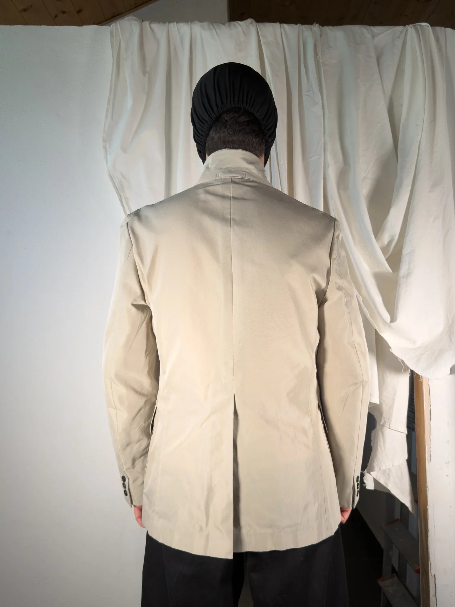 Comme des garçons homme plus s/s 2003 asymmetrical zip jacket