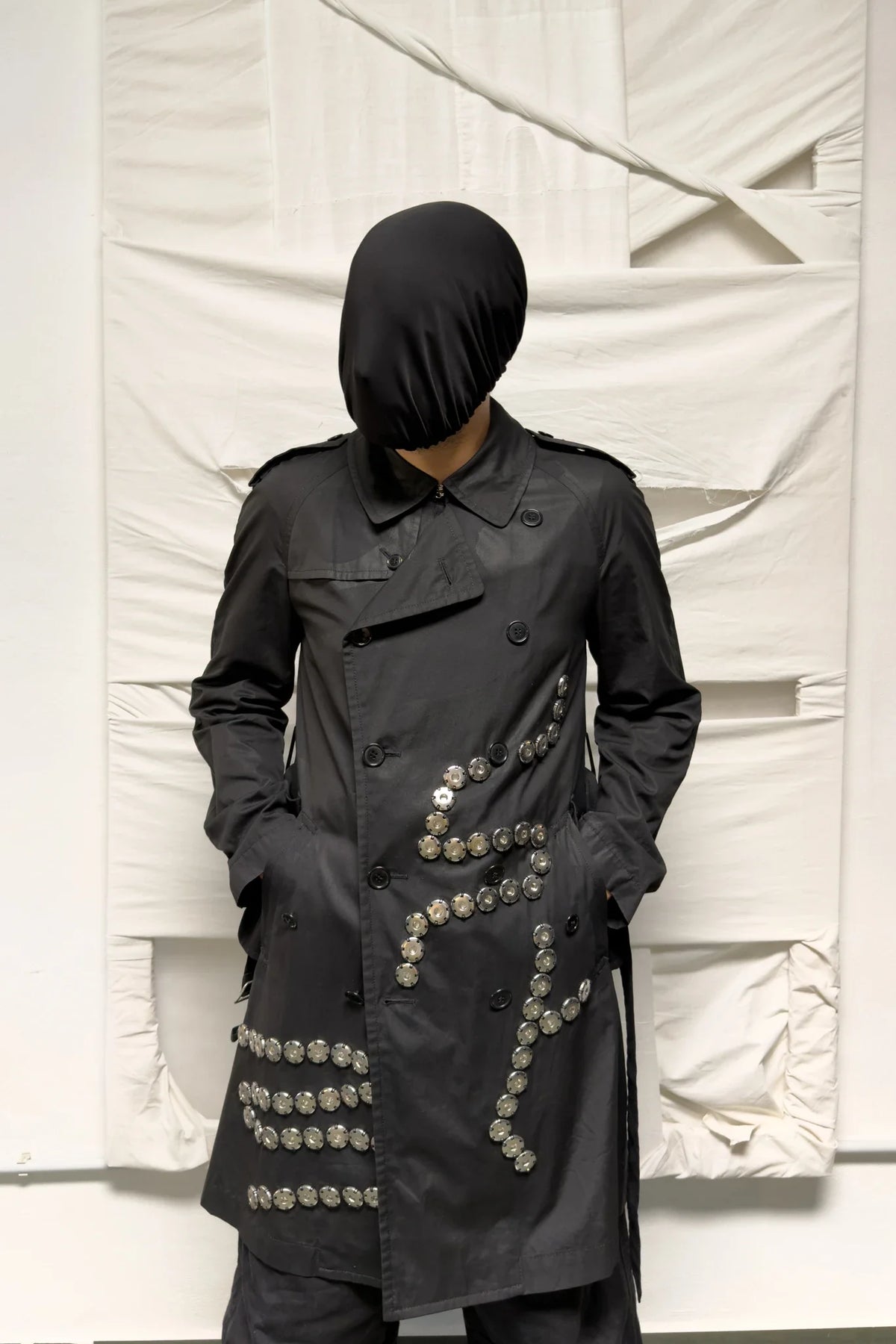 Comme des garçons homme plus s/s 2016 buttons trench