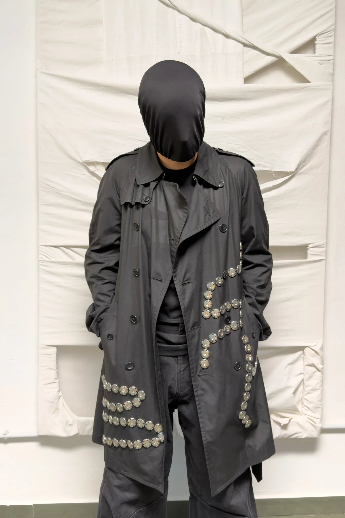 Comme des garçons homme plus s/s 2016 buttons trench