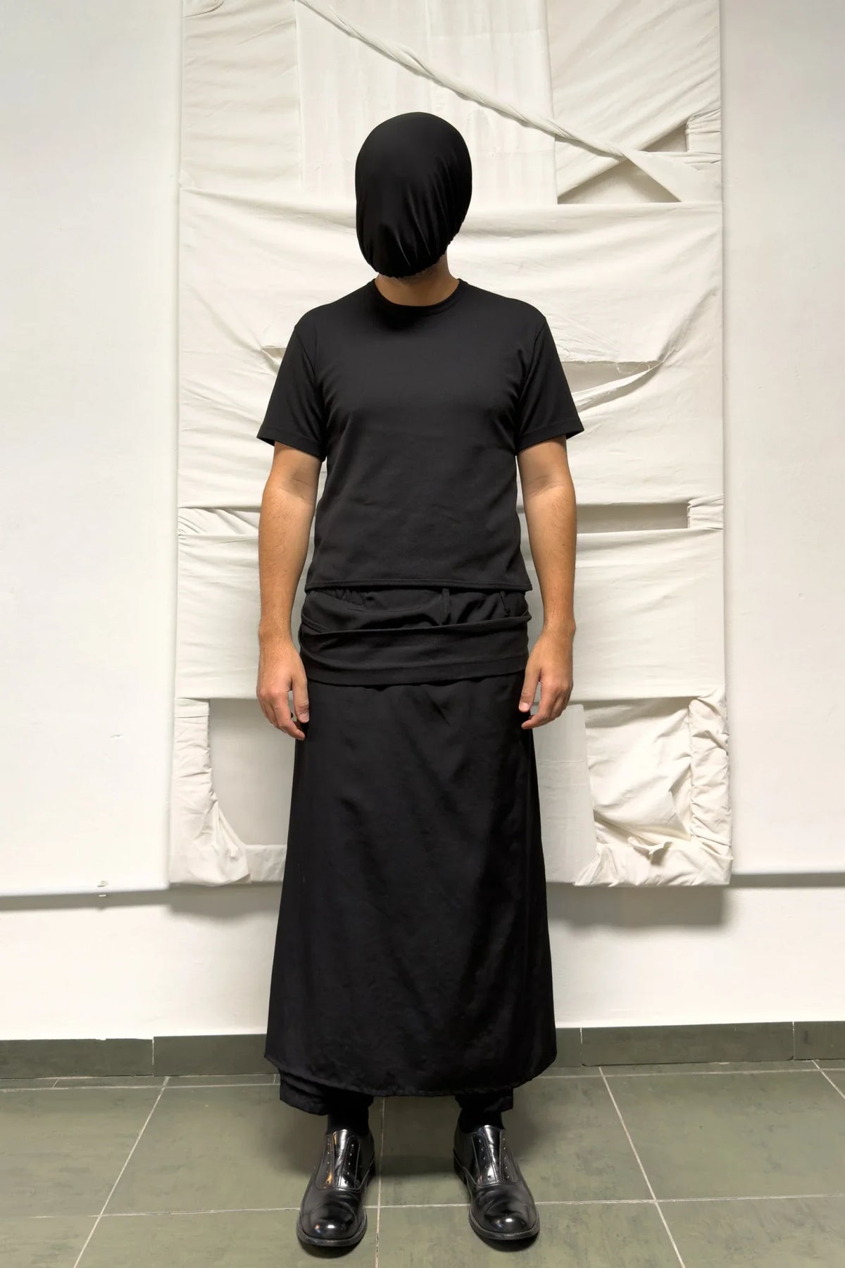 Yohji yamamoto pour homme s/s 2014 wide-leg skirt-panel pants