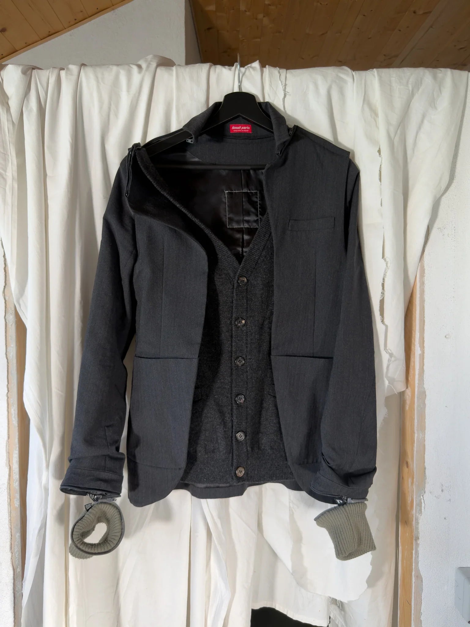 Undercover "small parts" a/w 98-99 deconstructed cardigan-jacket