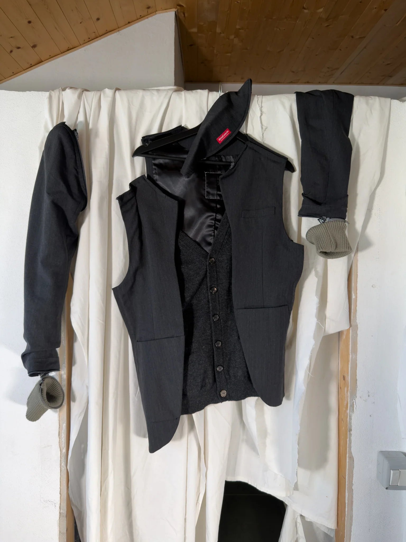 Undercover "small parts" a/w 98-99 deconstructed cardigan-jacket