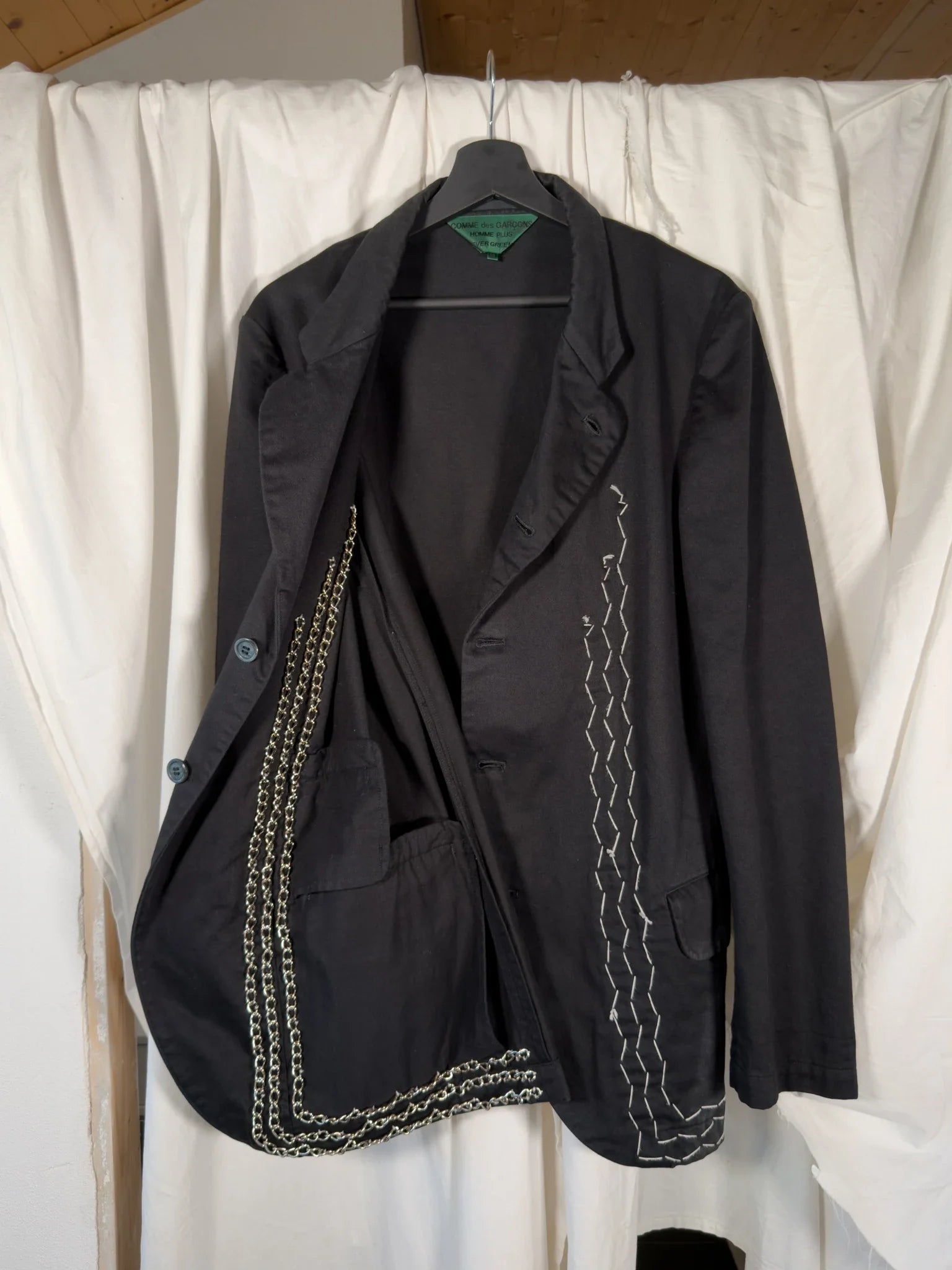 Comme des garçons homme plus evergreen 2000s chains jacket