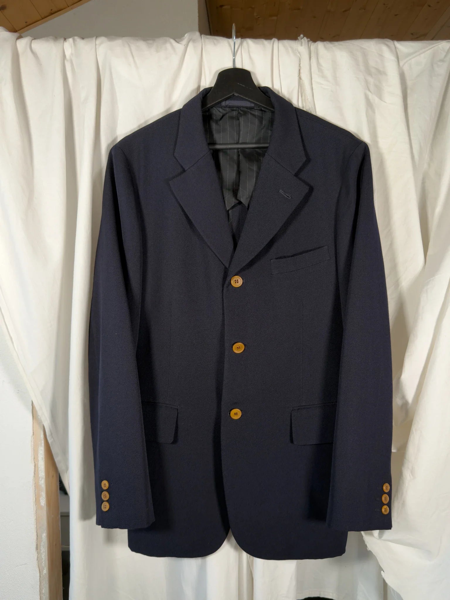 Comme des garçons homme plus a/w 2002 orange buttons jacket