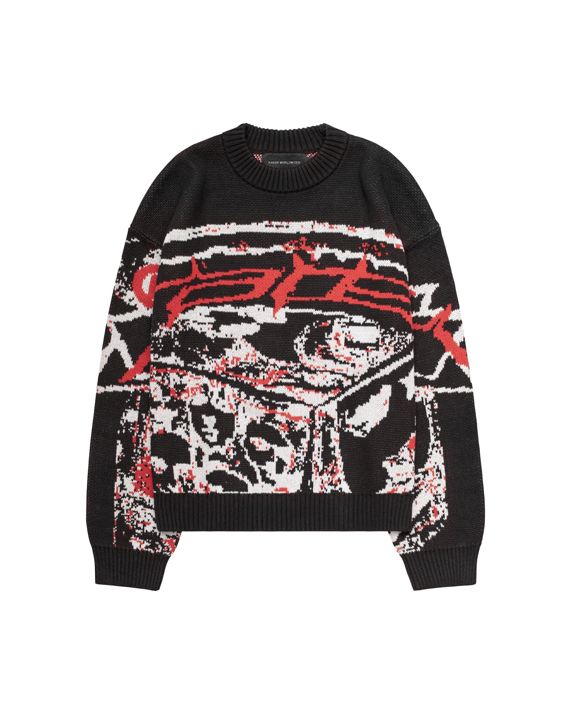 Red knit sweater