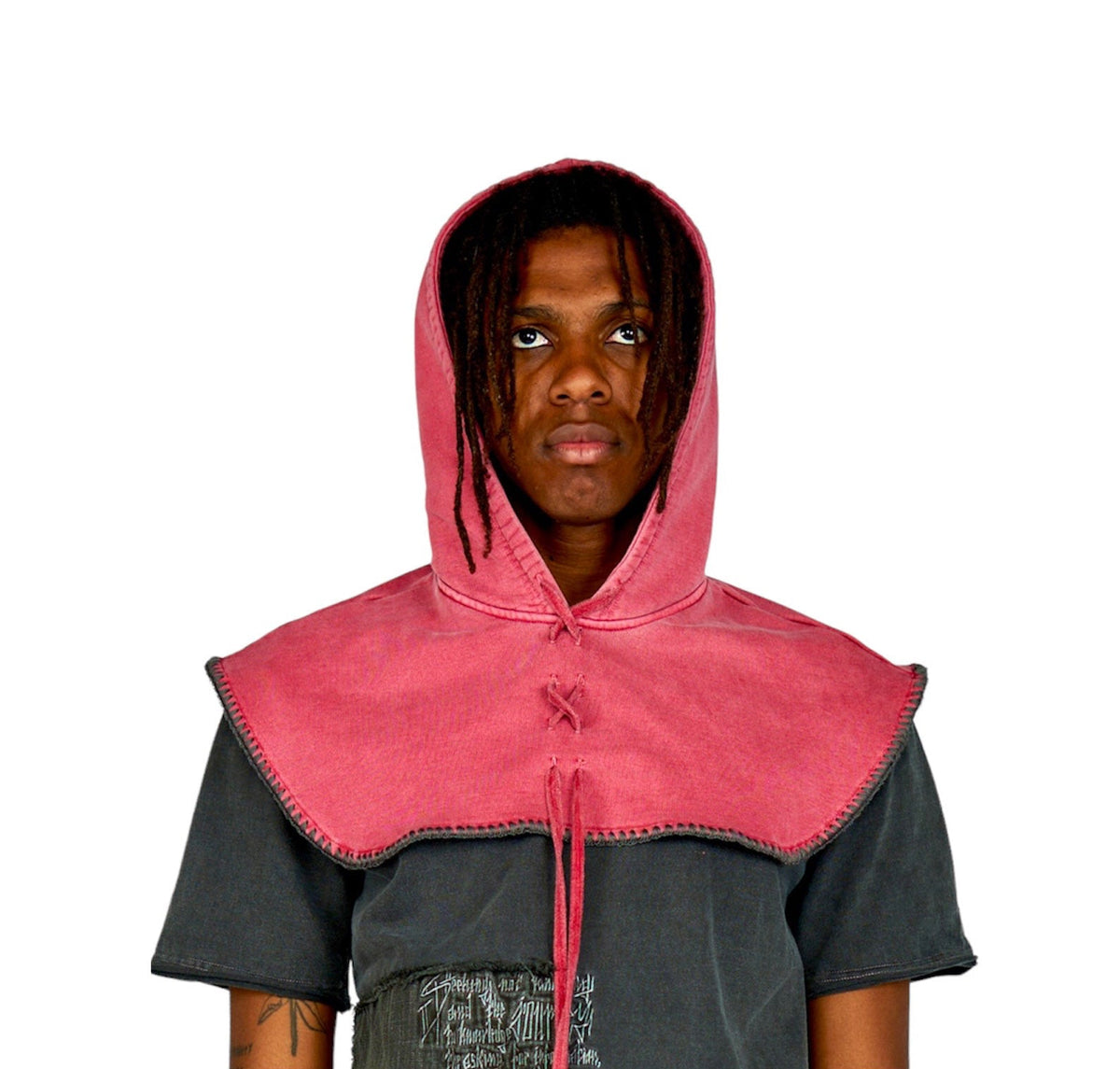 Chaperon hood cotton red