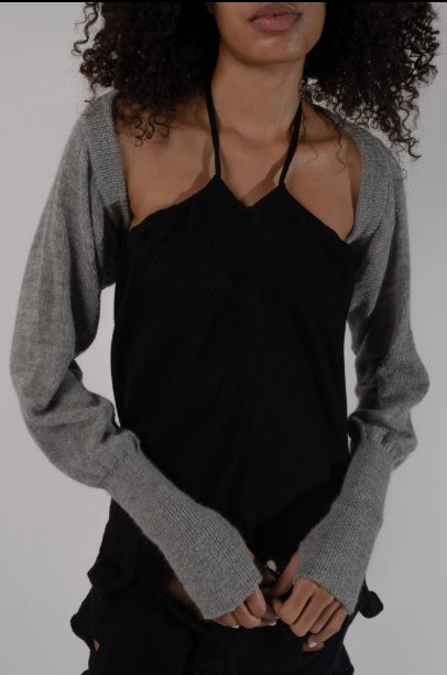 Rib bolero (grey)