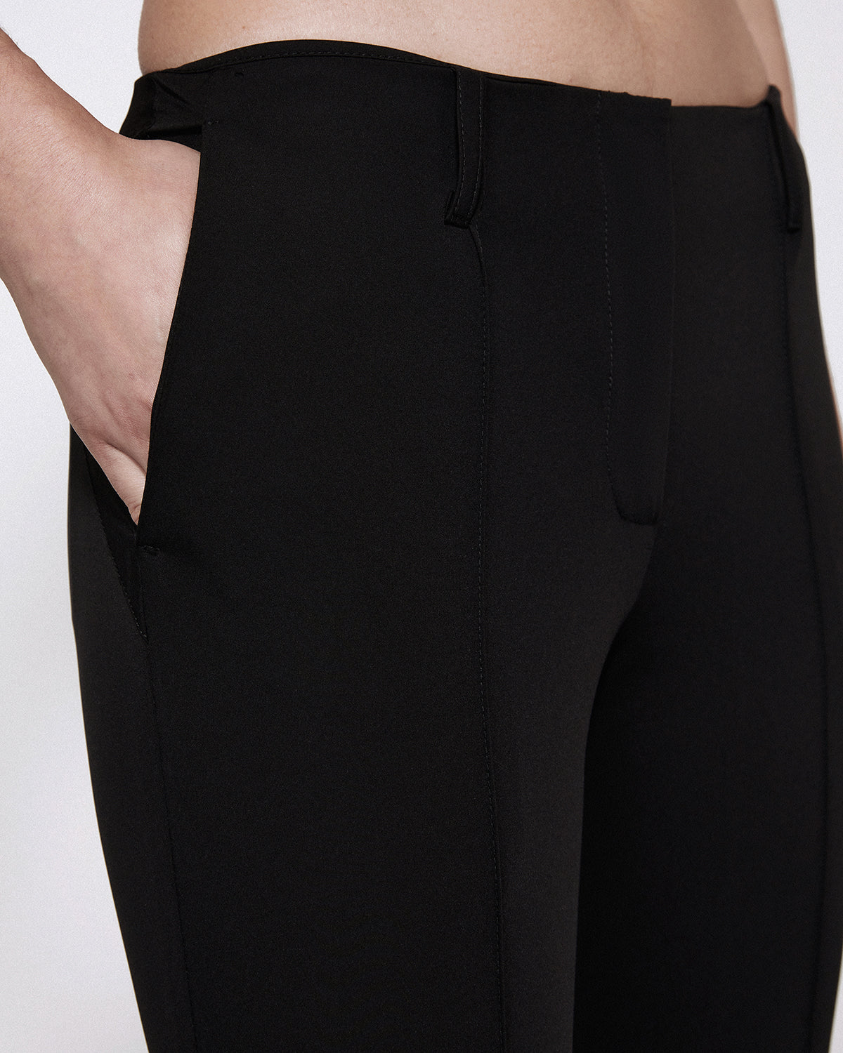 Capri pants compact jersey black