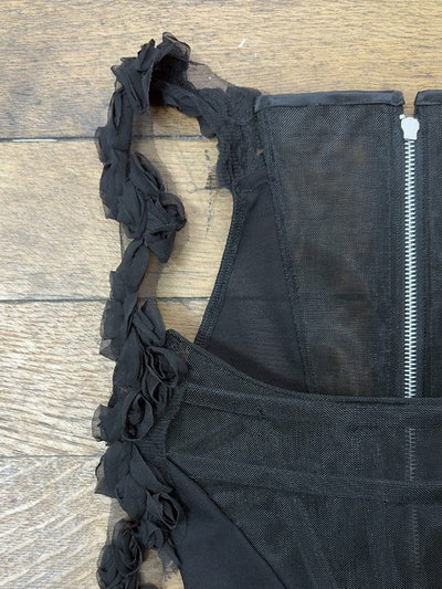 Rose crinoline corset - black