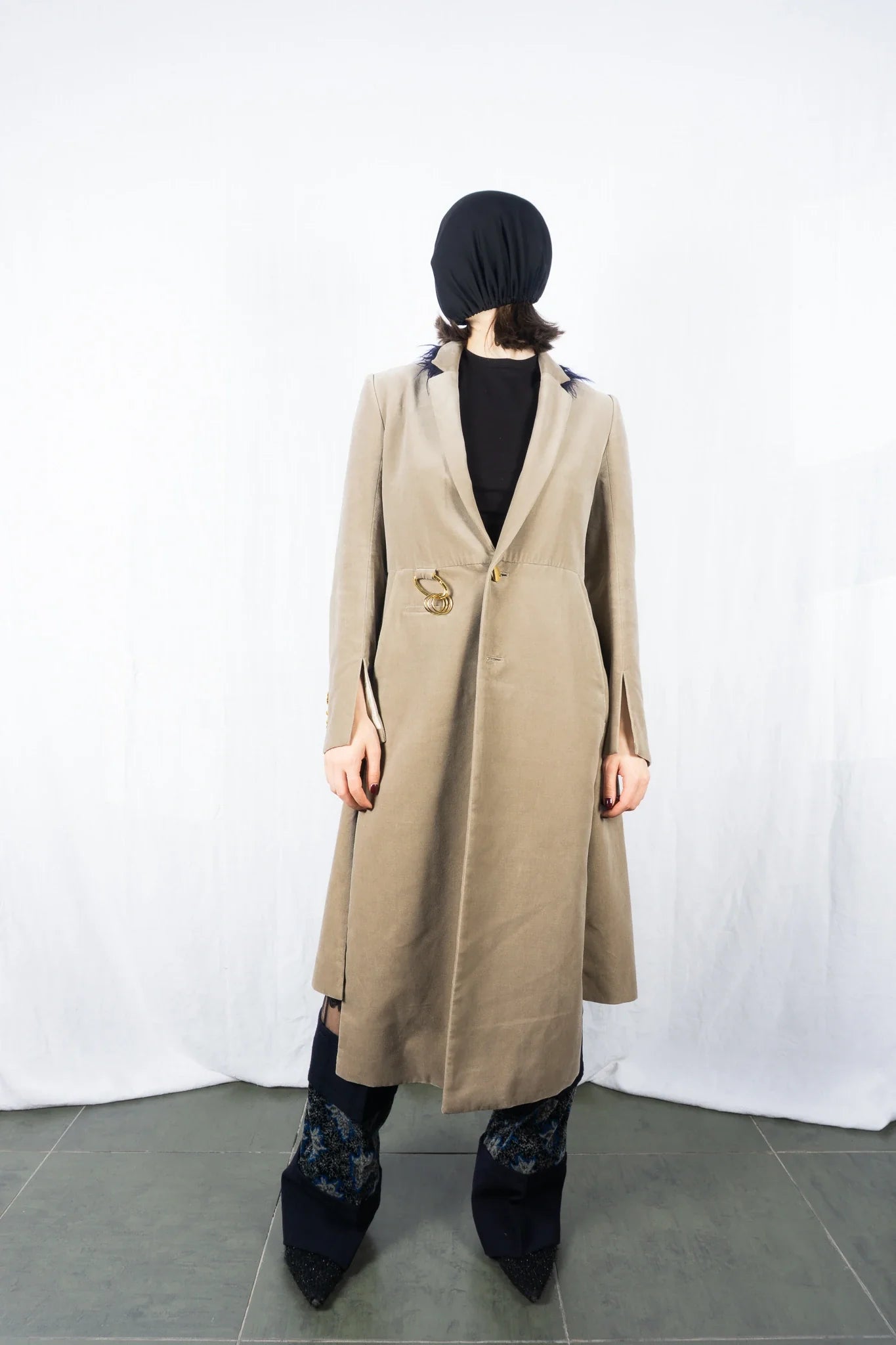 Undercover a/w 2016 pleated velvet coat