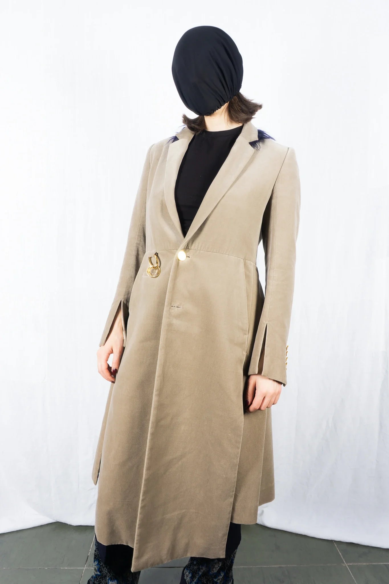 Undercover a/w 2016 pleated velvet coat