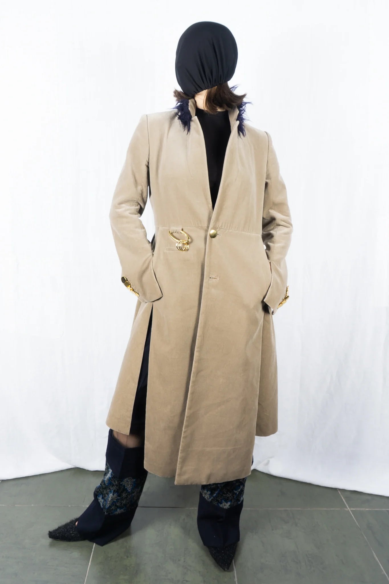 Undercover a/w 2016 pleated velvet coat
