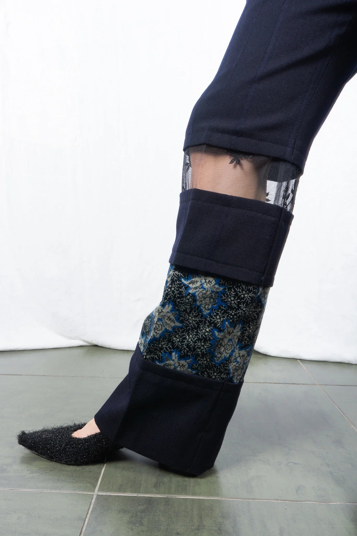 Comme des garçons a/w 2001 floral velvet pants