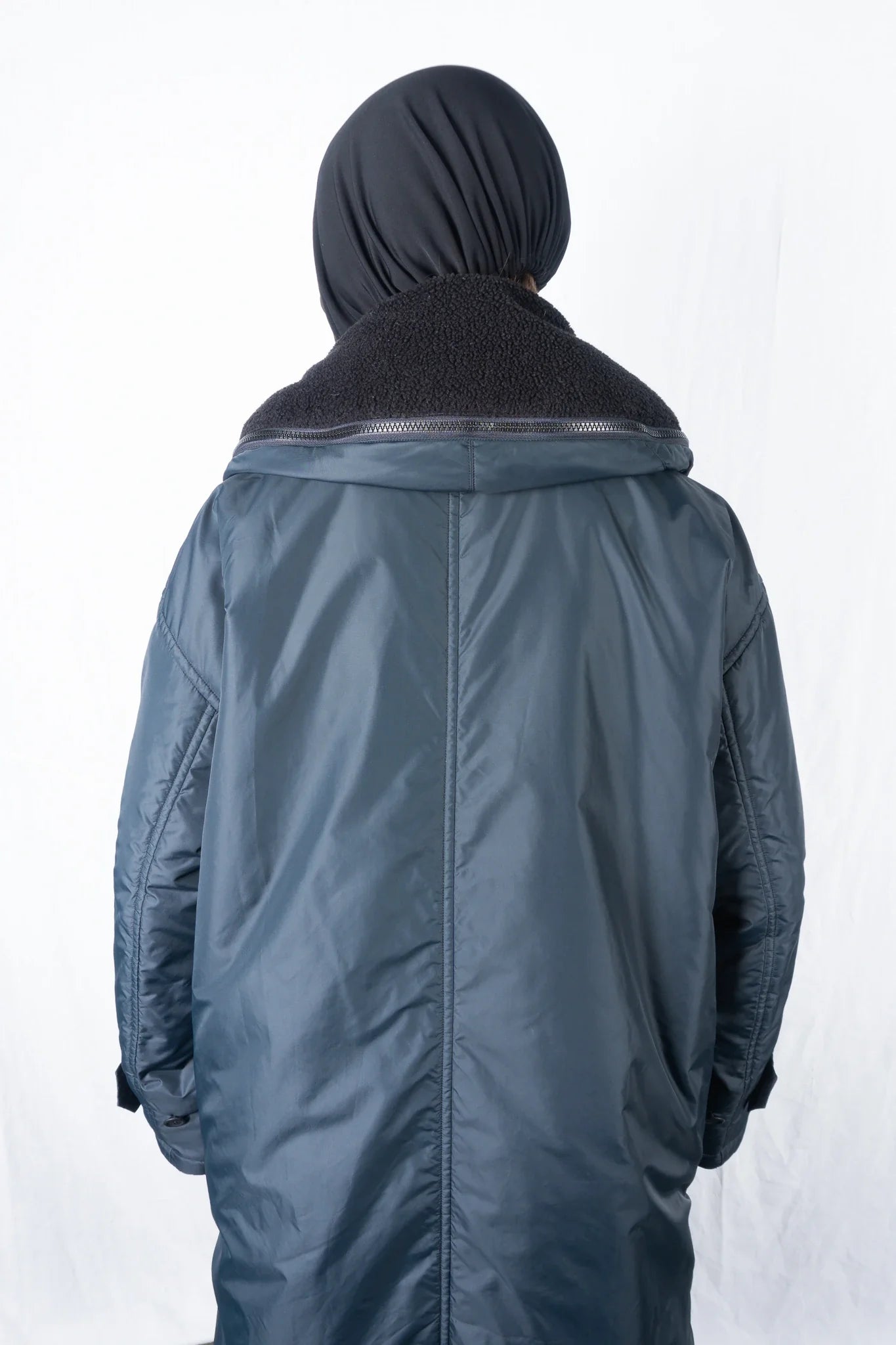 Wind coat issey miyake 1980s oversize pillow neck coat