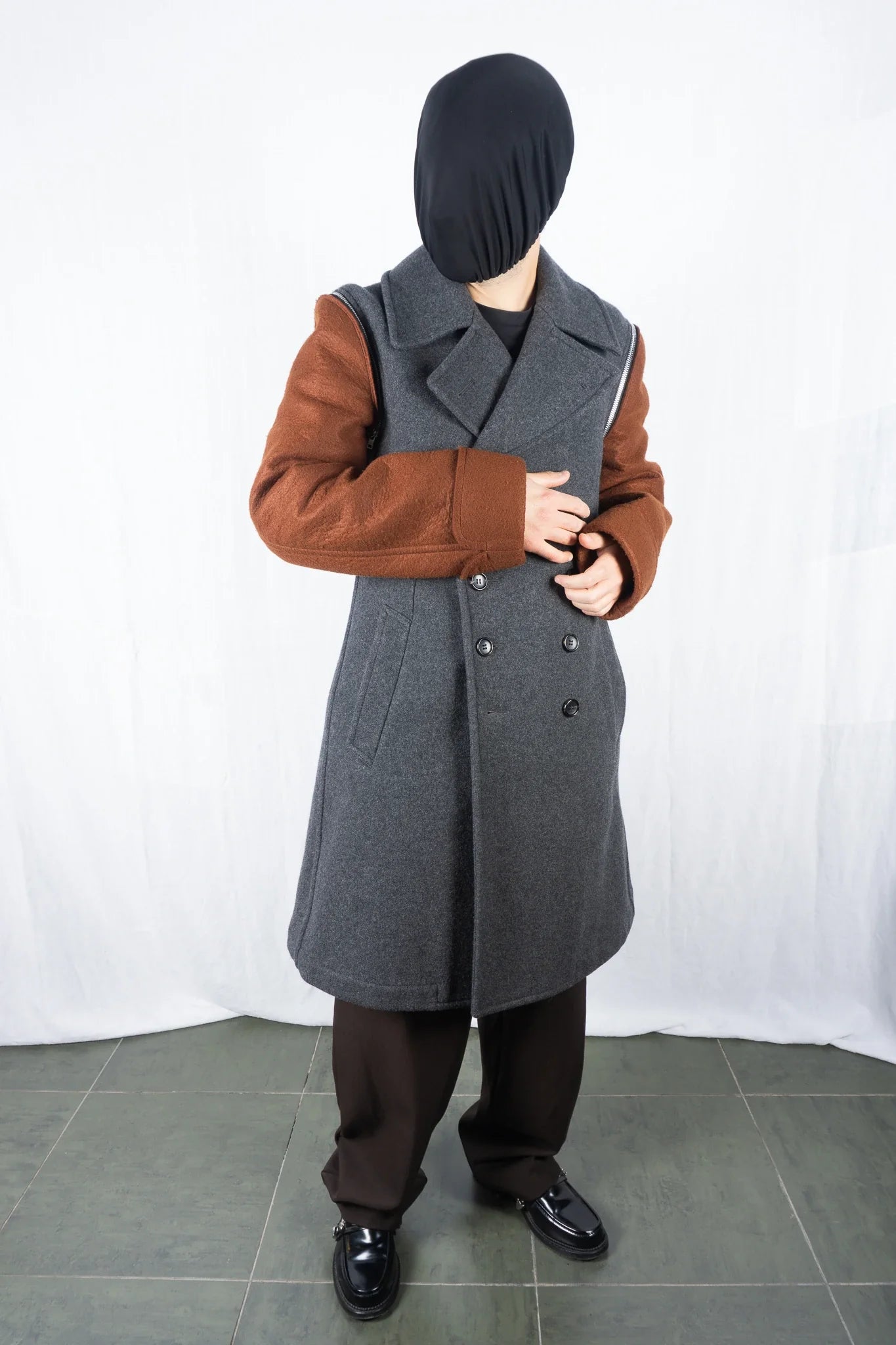 Comme des garçons homme plus a/w 2022 sculpted peacoat