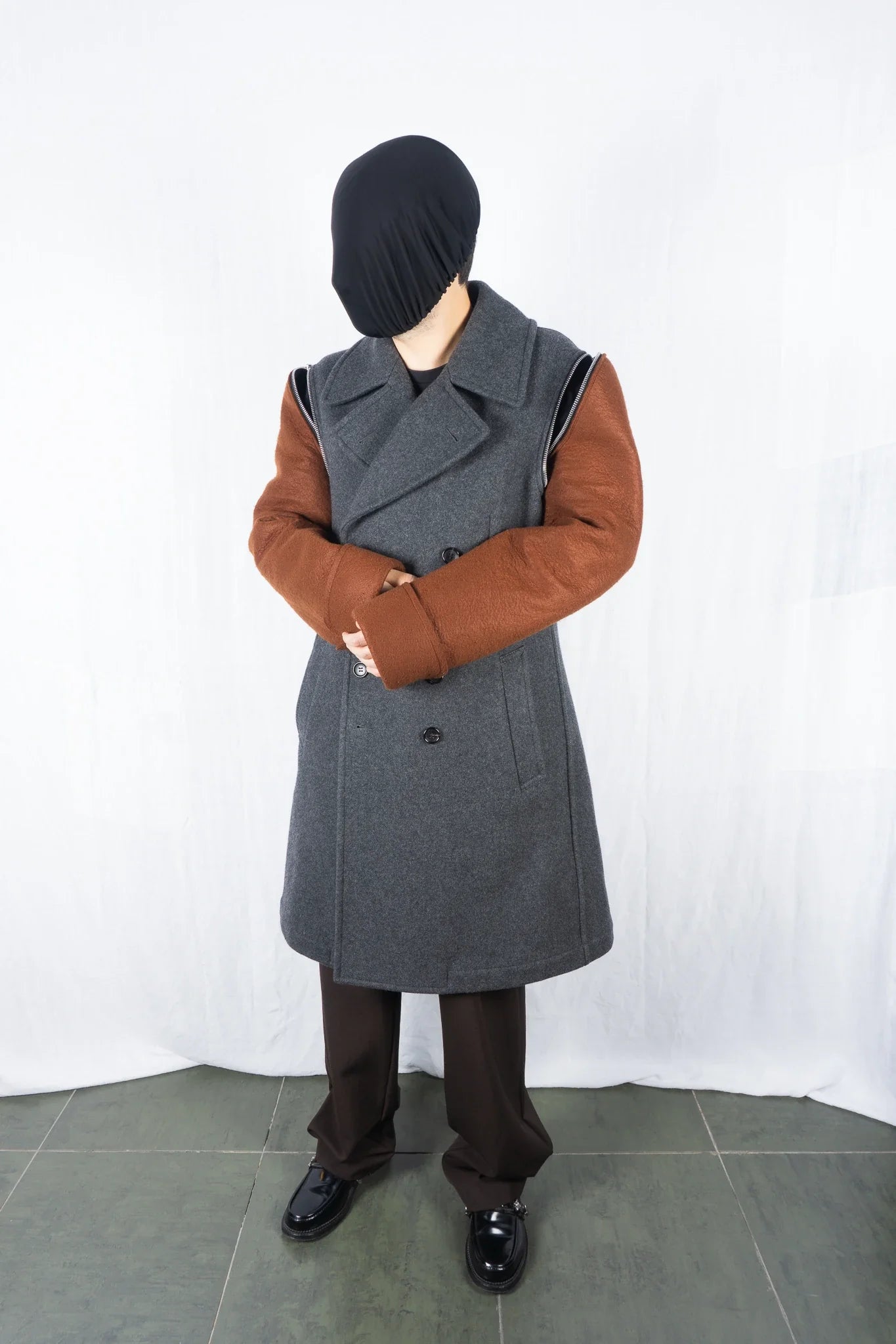 Comme des garçons homme plus a/w 2022 sculpted peacoat
