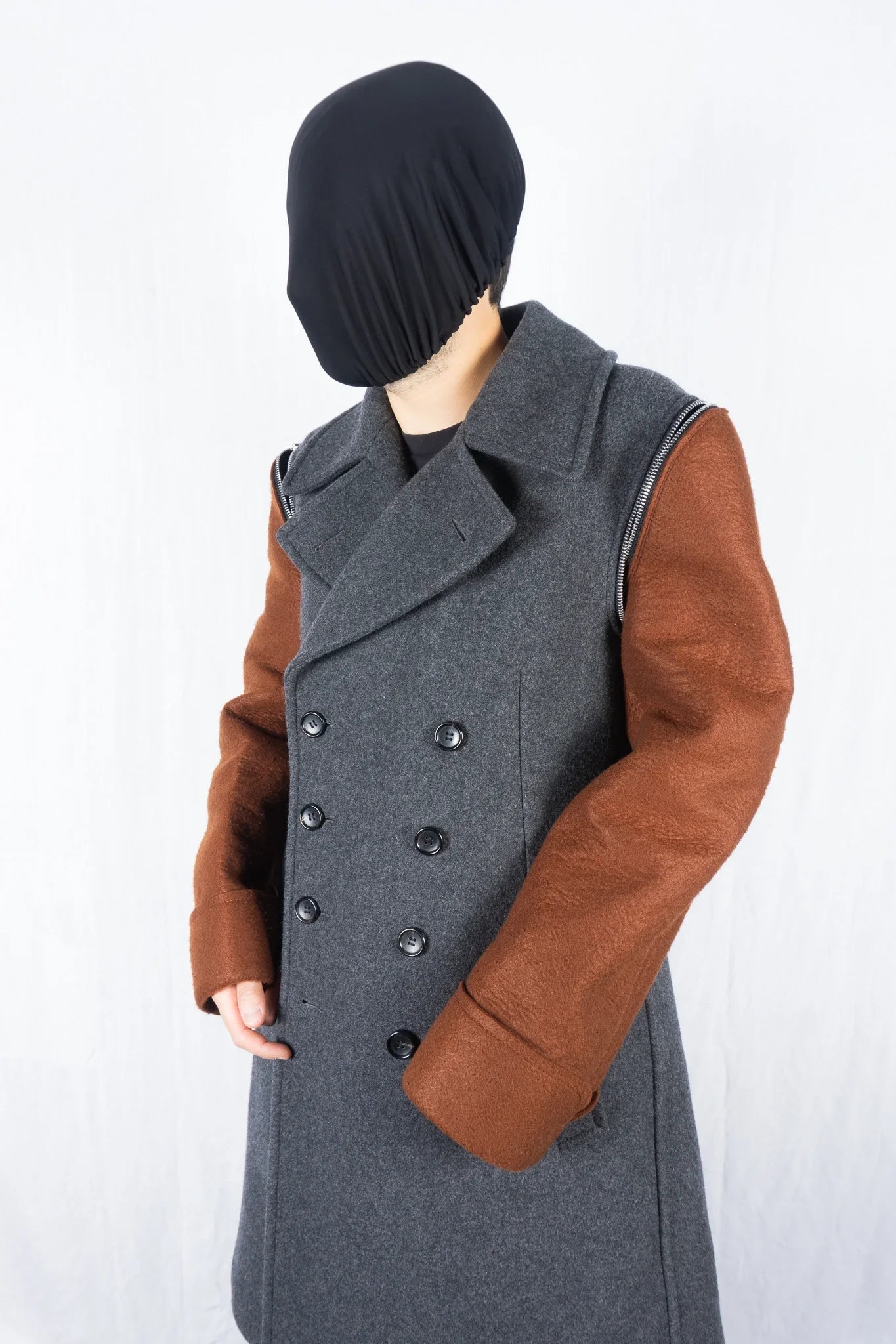Comme des garçons homme plus a/w 2022 sculpted peacoat