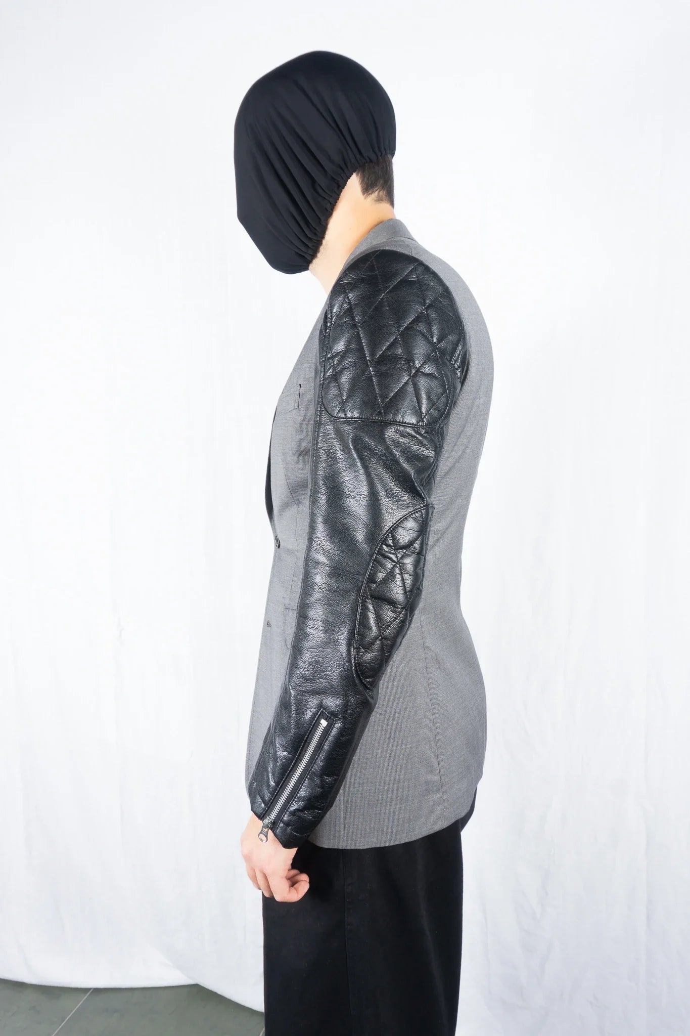 Junya watanabe man a/w 2016 leather sleeves jacket