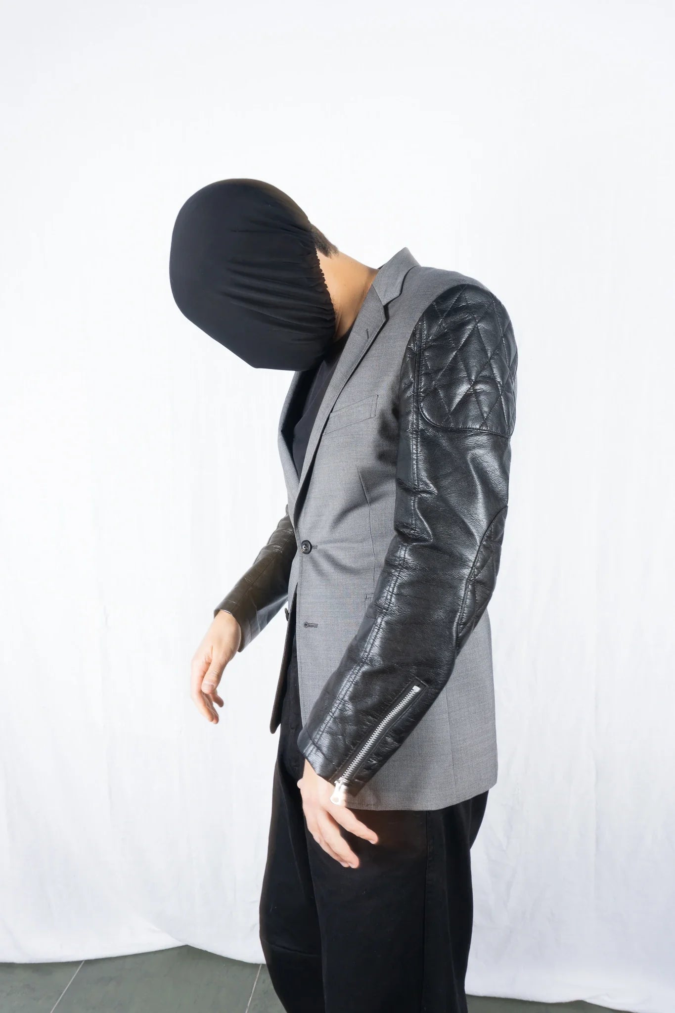Junya watanabe man a/w 2016 leather sleeves jacket