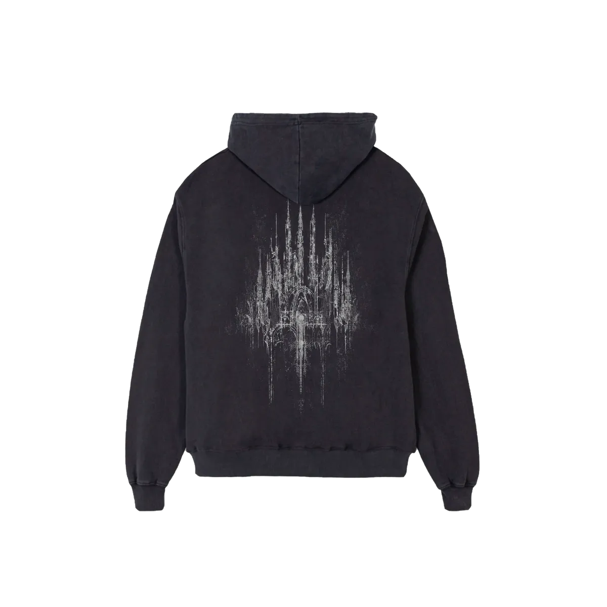 Hoodie, Zipped - Tears of Eros - Washed Black