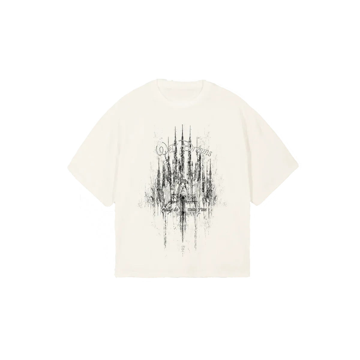 Cropped T-Shirt - Wet Dreams - Bone
