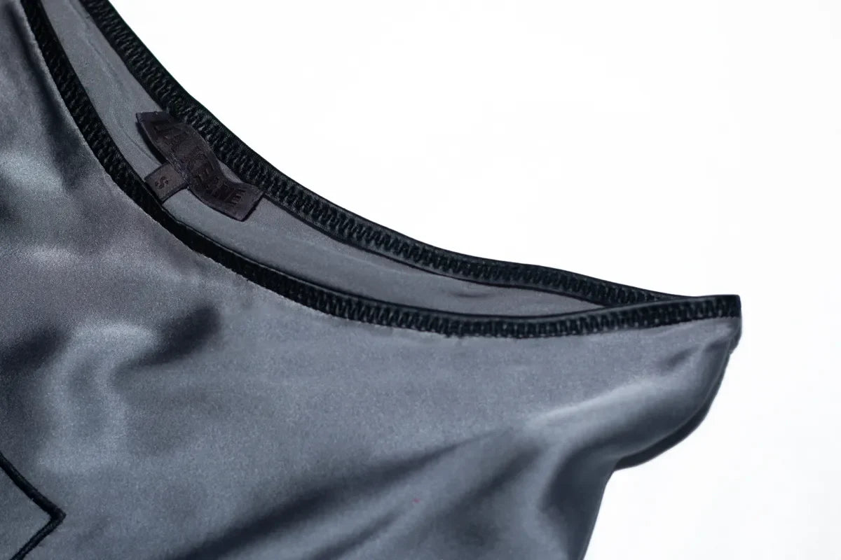Beast Satin Skirt - Gunmetal