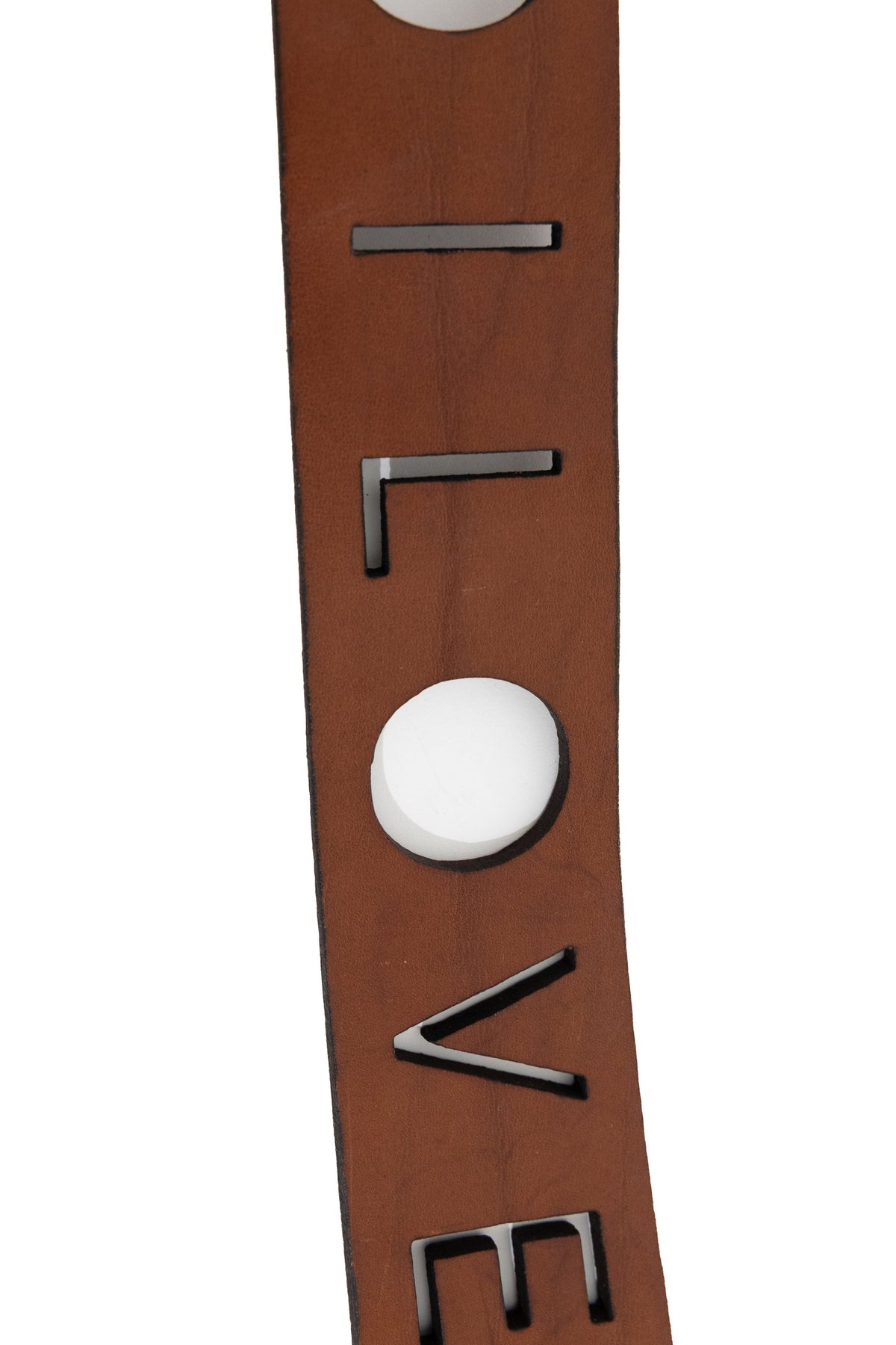 'i love you' belt brown