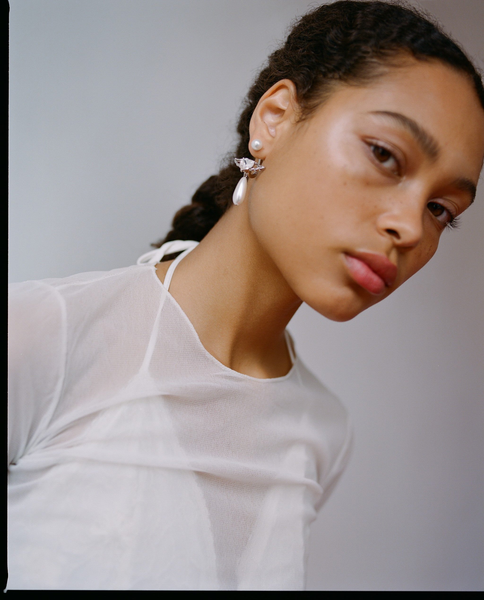 Flying heart earring