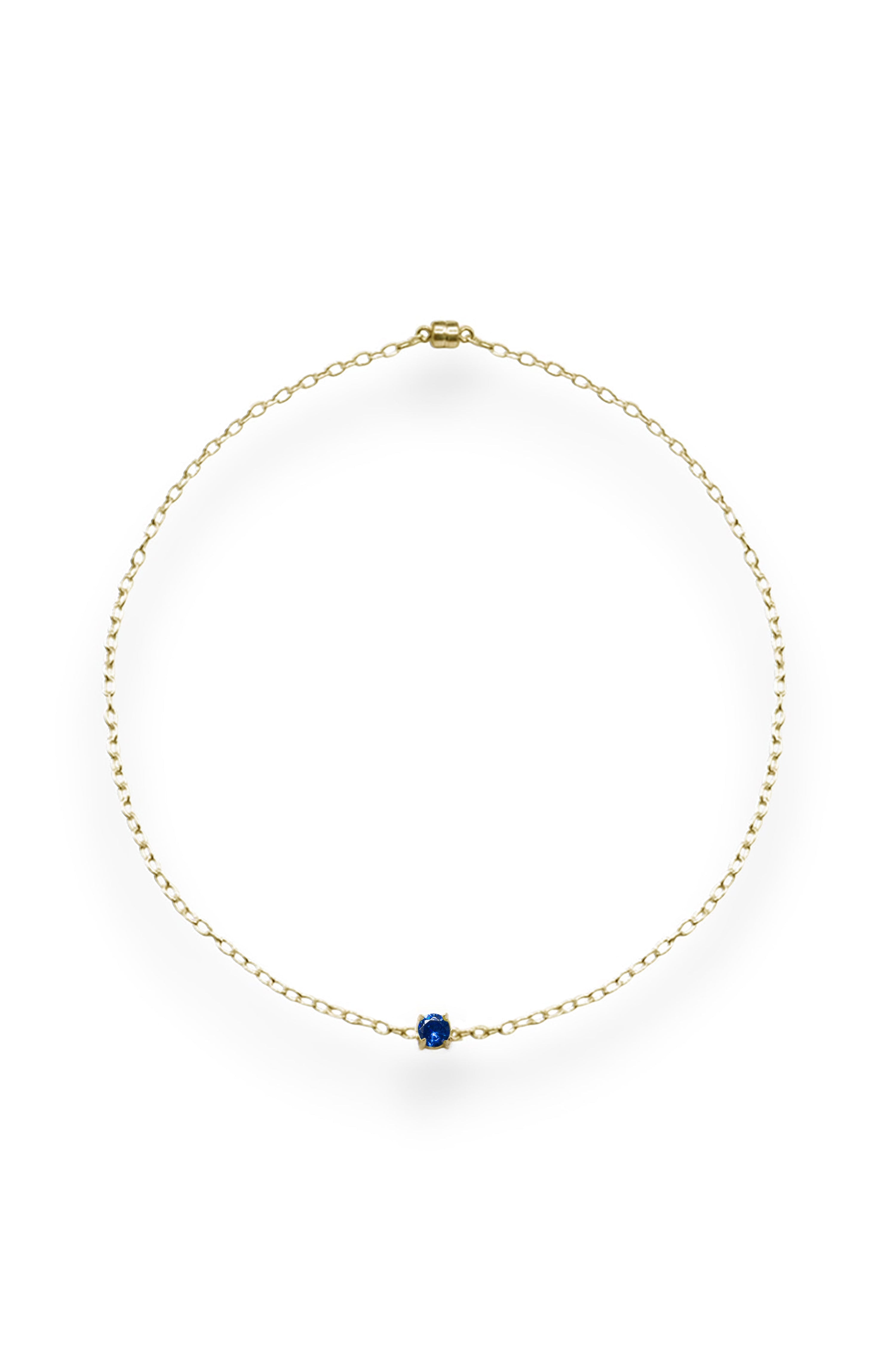 Sapphire charm necklace