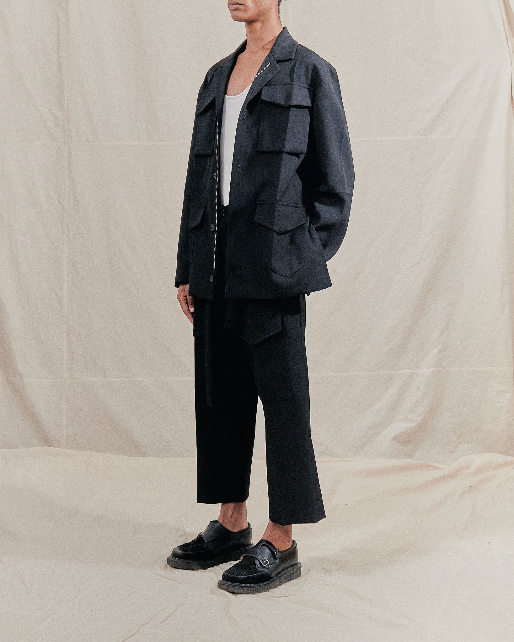 Safari origami jacket gabardine