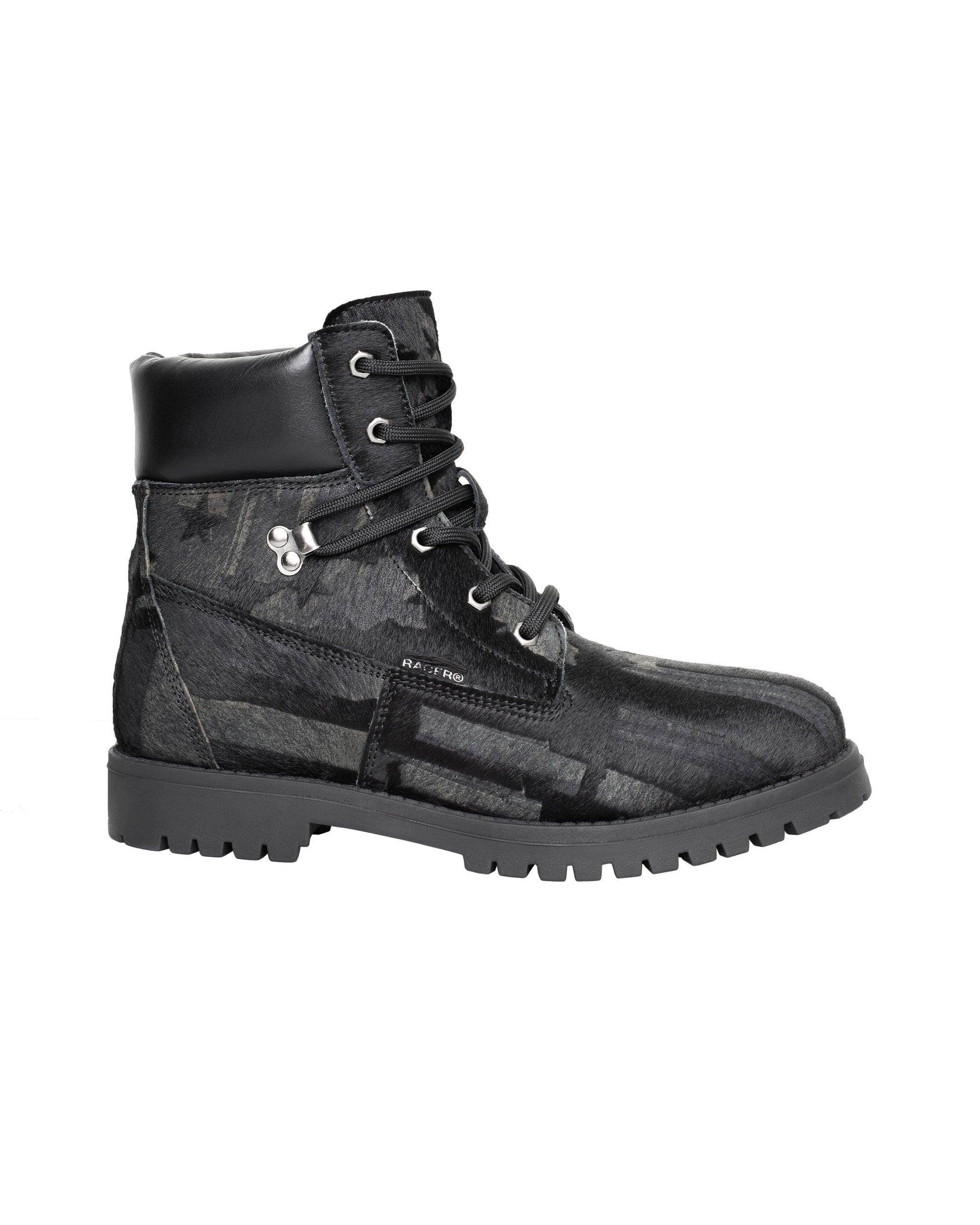 Black pony utility boots