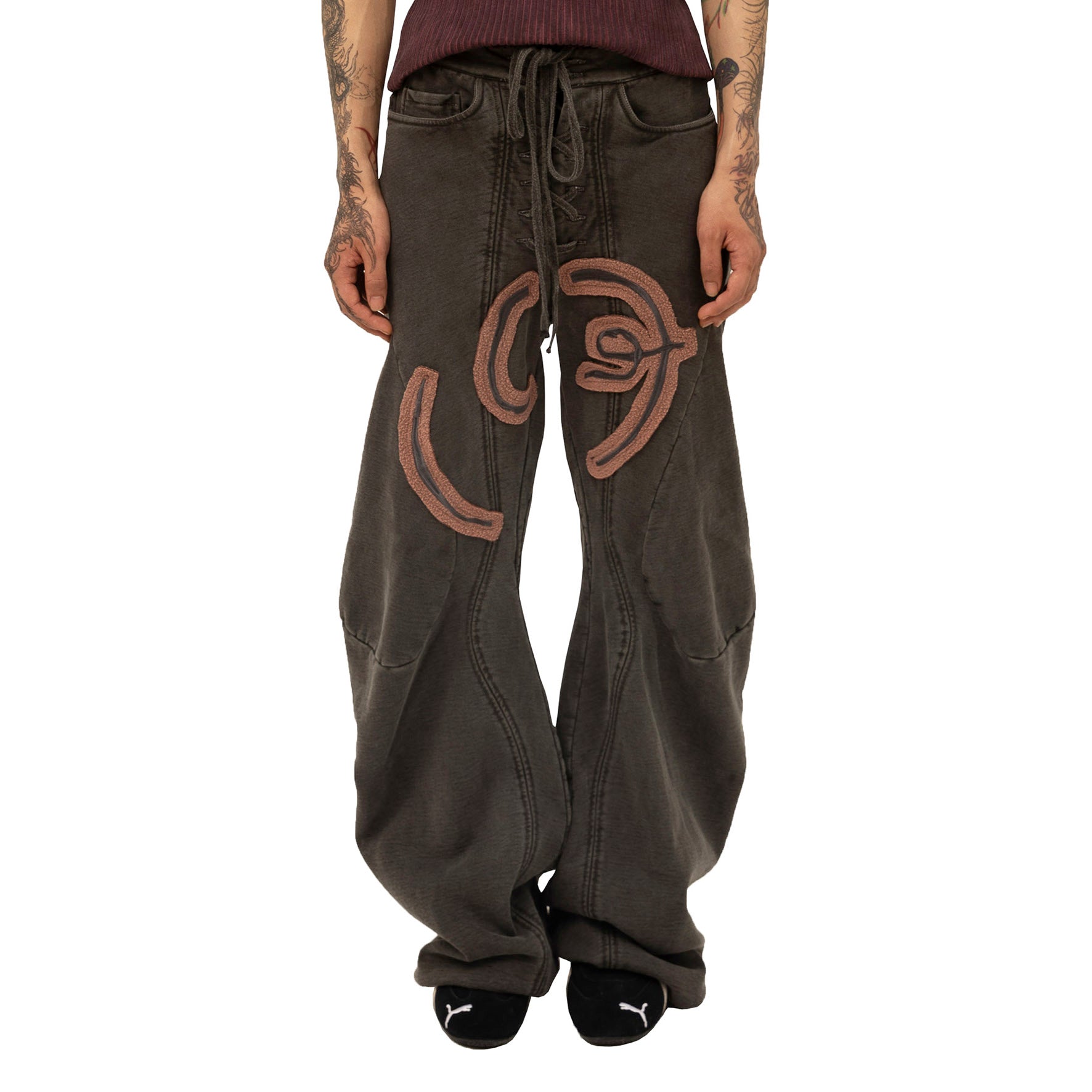 Collegiate embroidered jogger