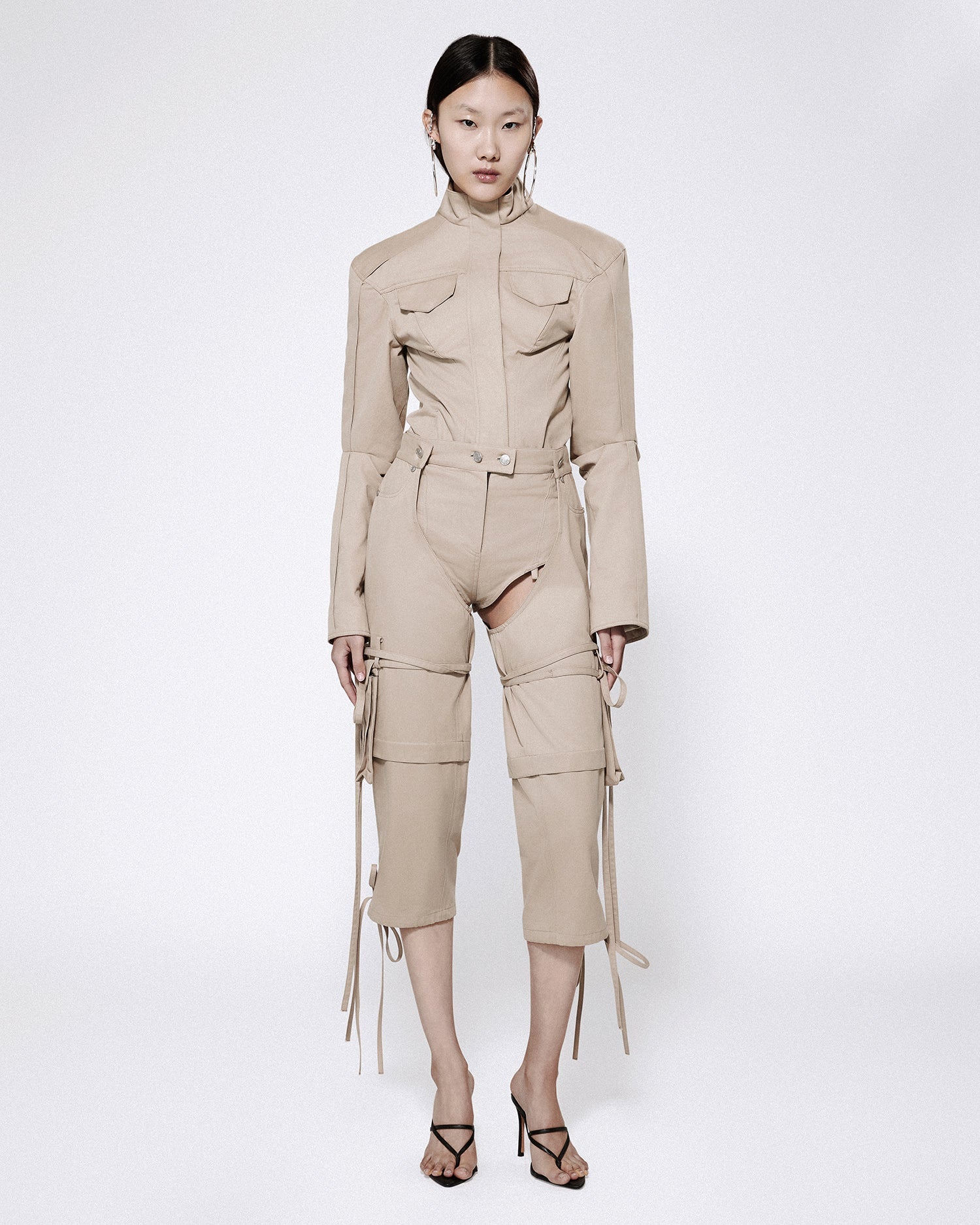 Bella chap capris cargo stone