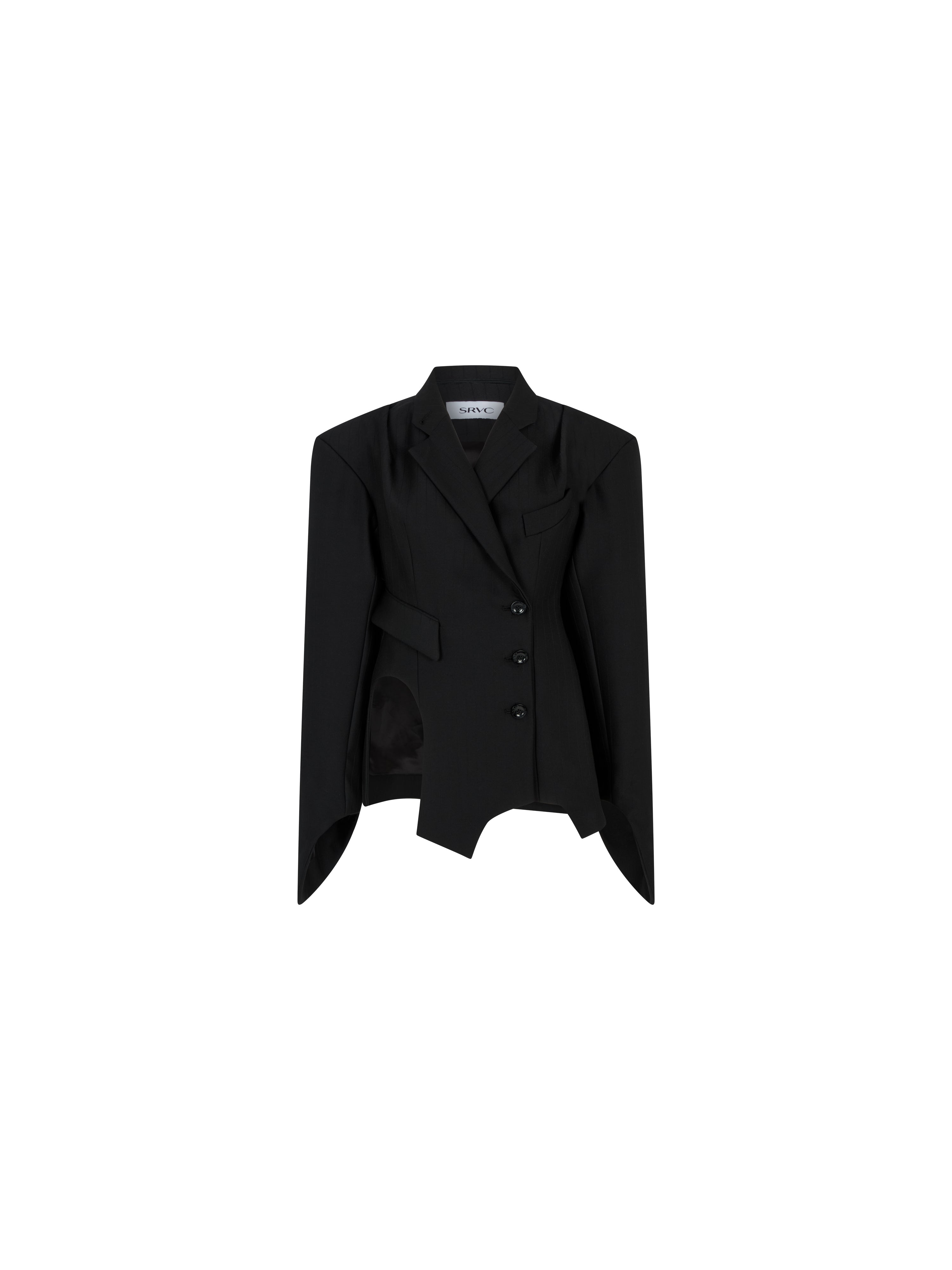 Inverse tailored jacket black