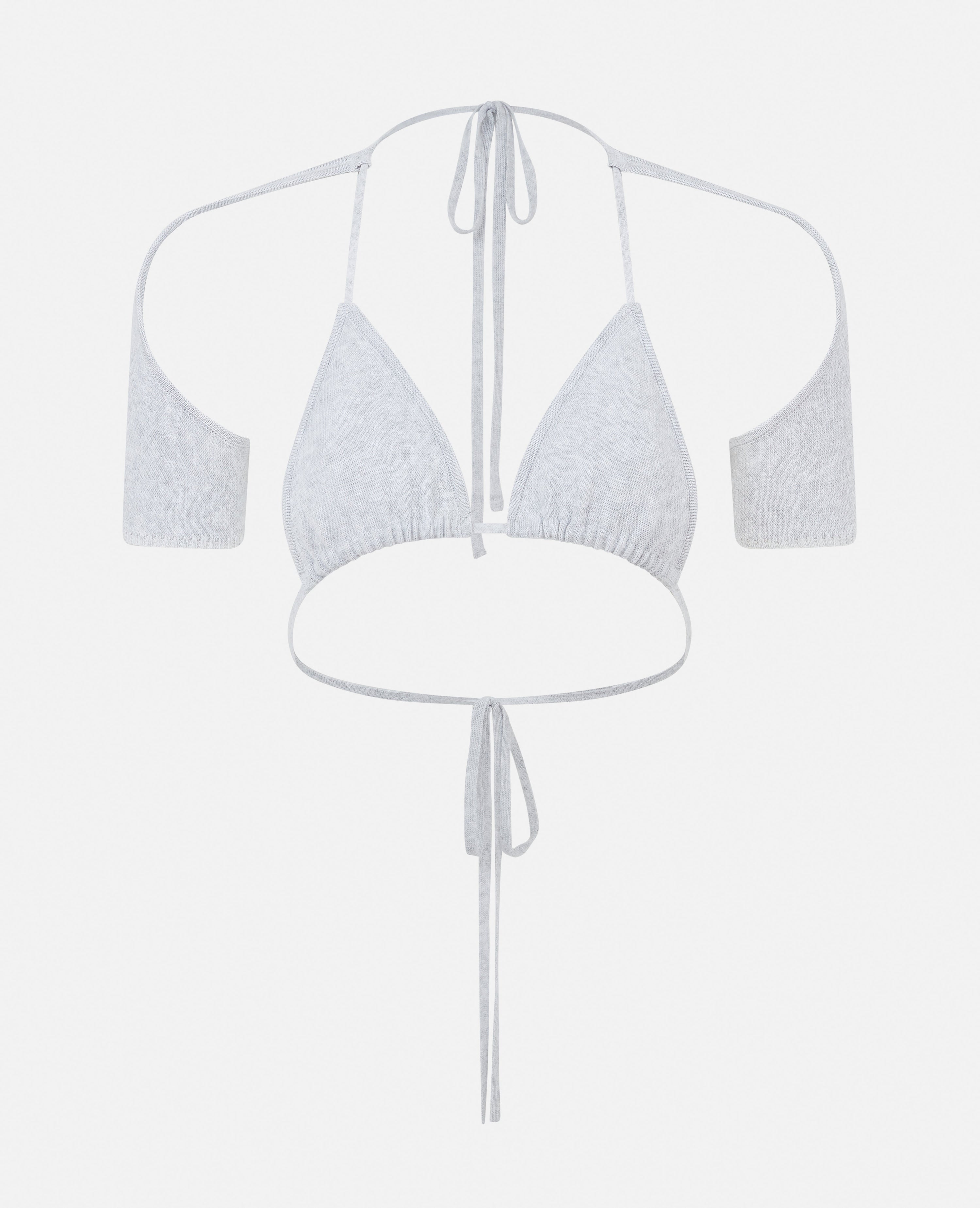 Knit bikini top grey