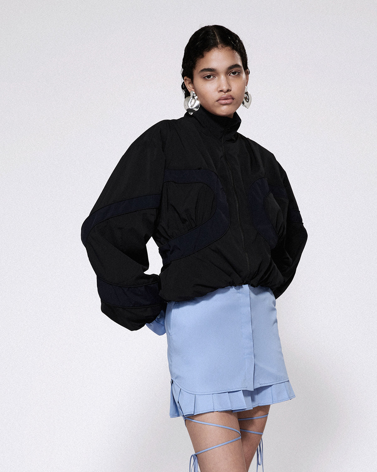 Modified track jacket black