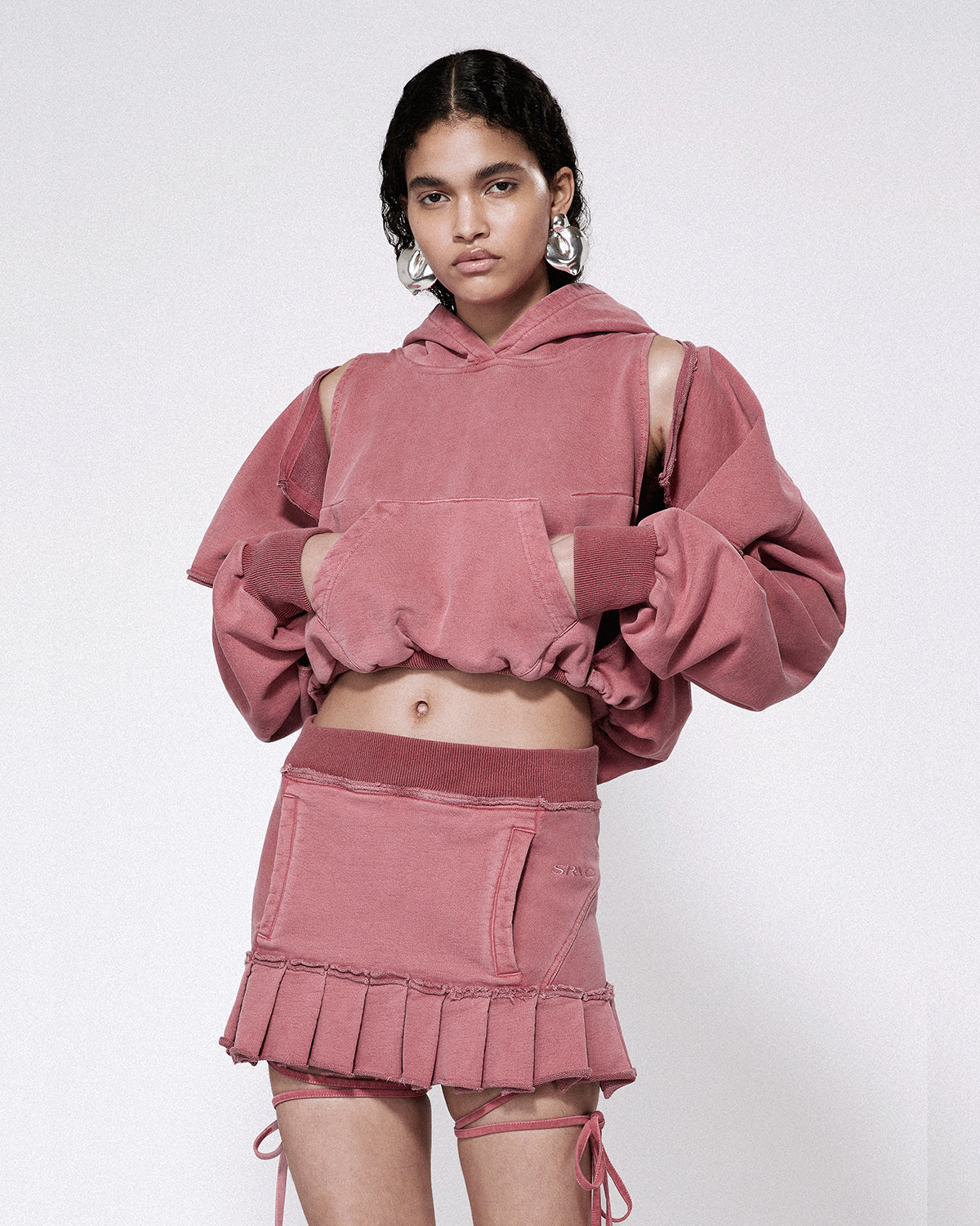 Cloaked hoodie red