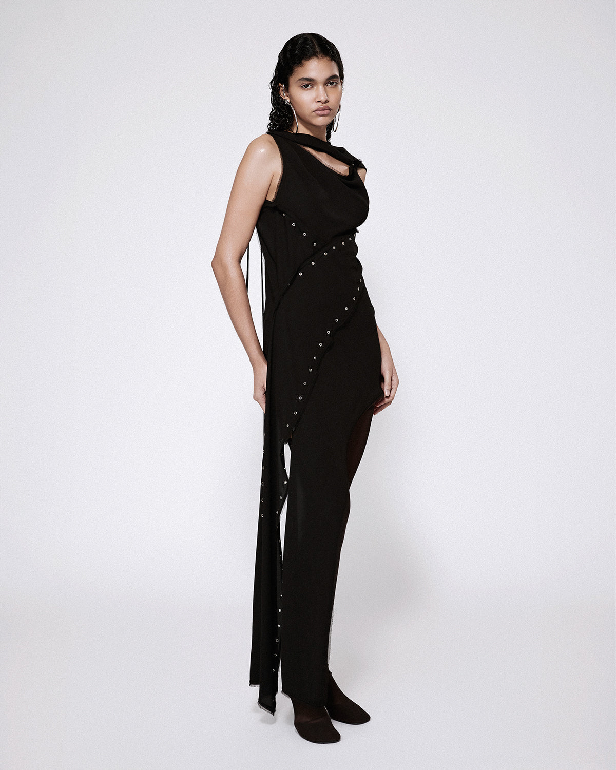 Robyn eyelet dress black