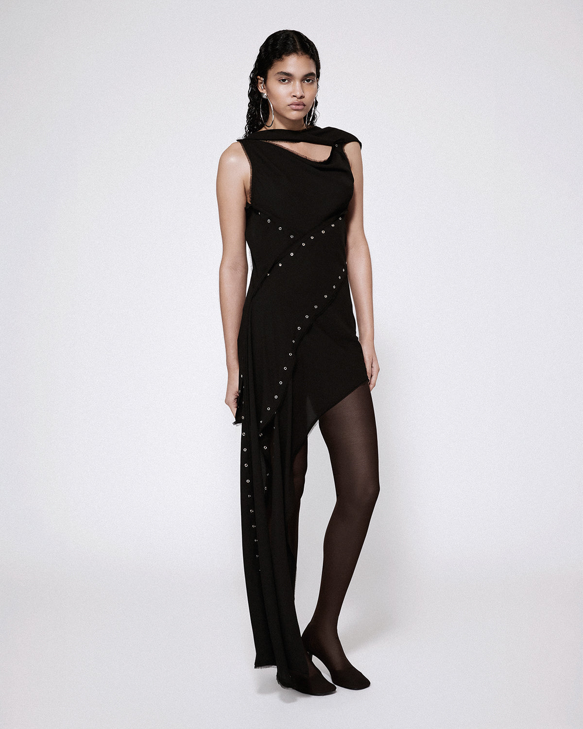 Robyn eyelet dress black
