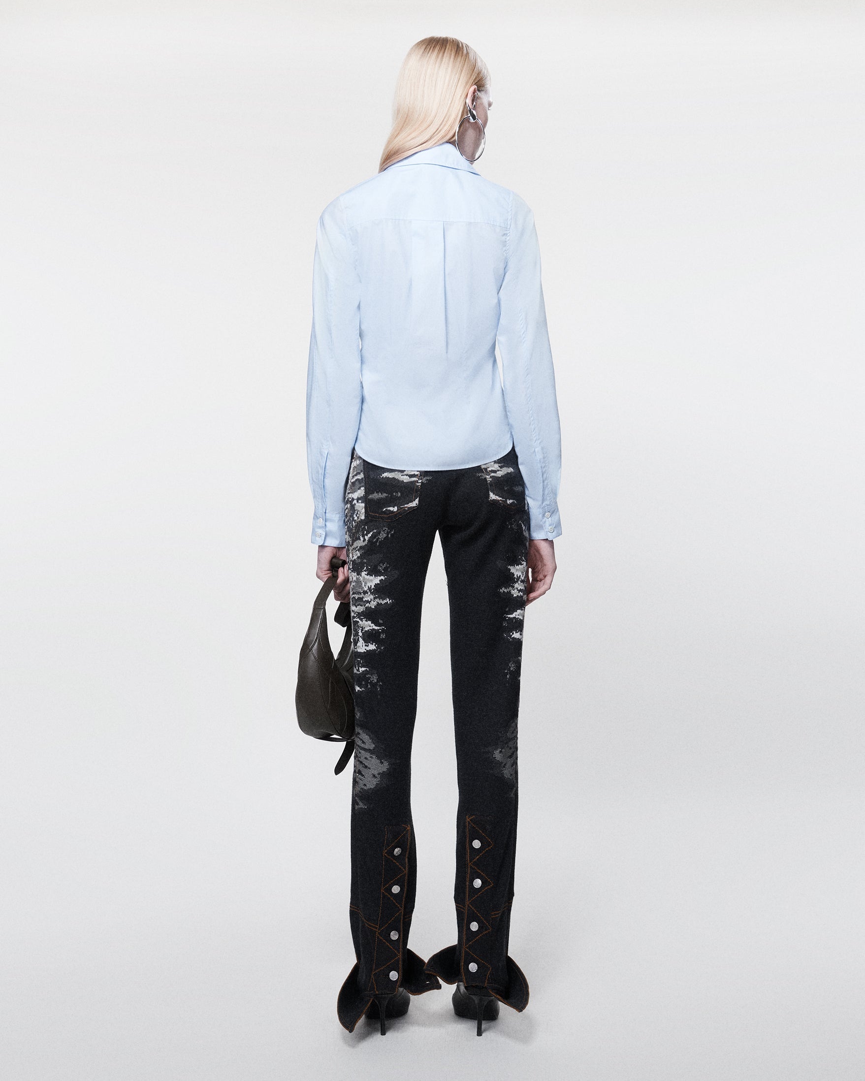 Twisted work shirt baby blue