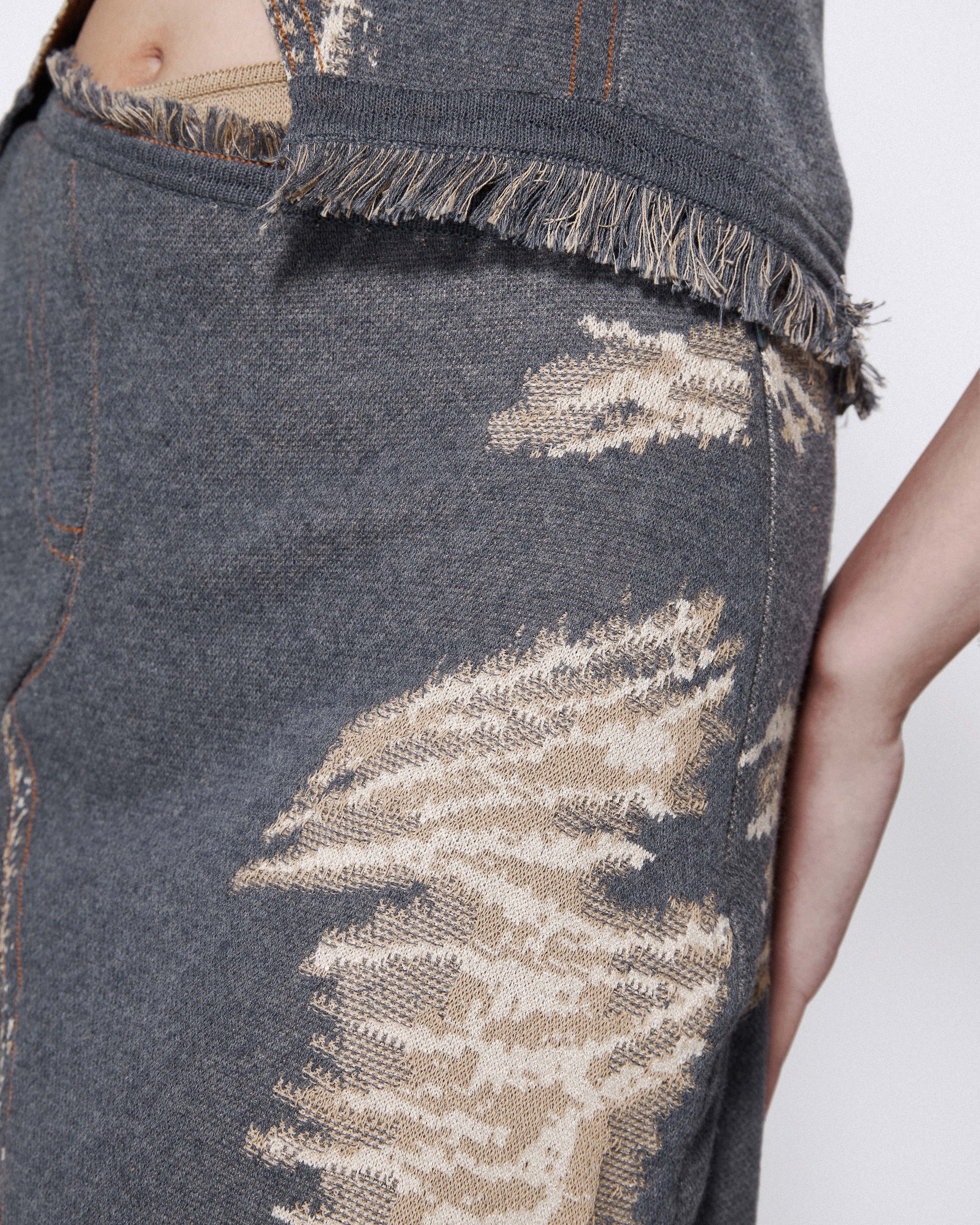 Bikini knit skirt blue denim