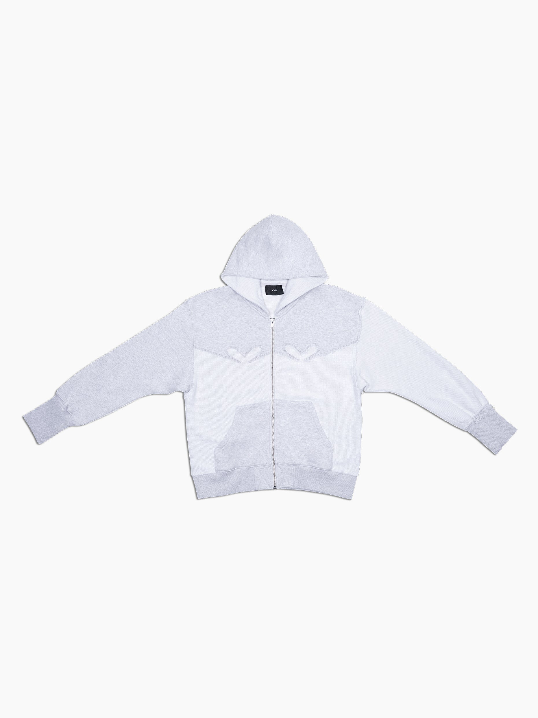 Vain distressed hoodie grey