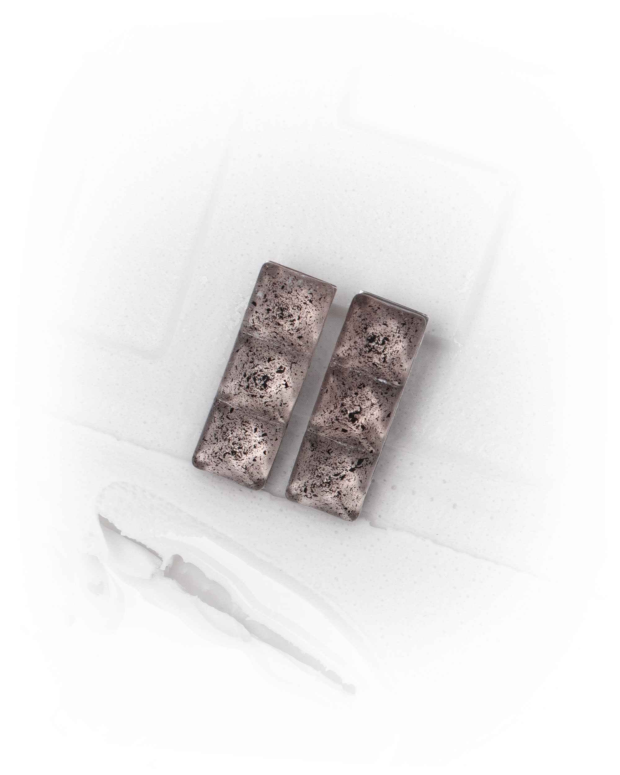 Stained block earrings